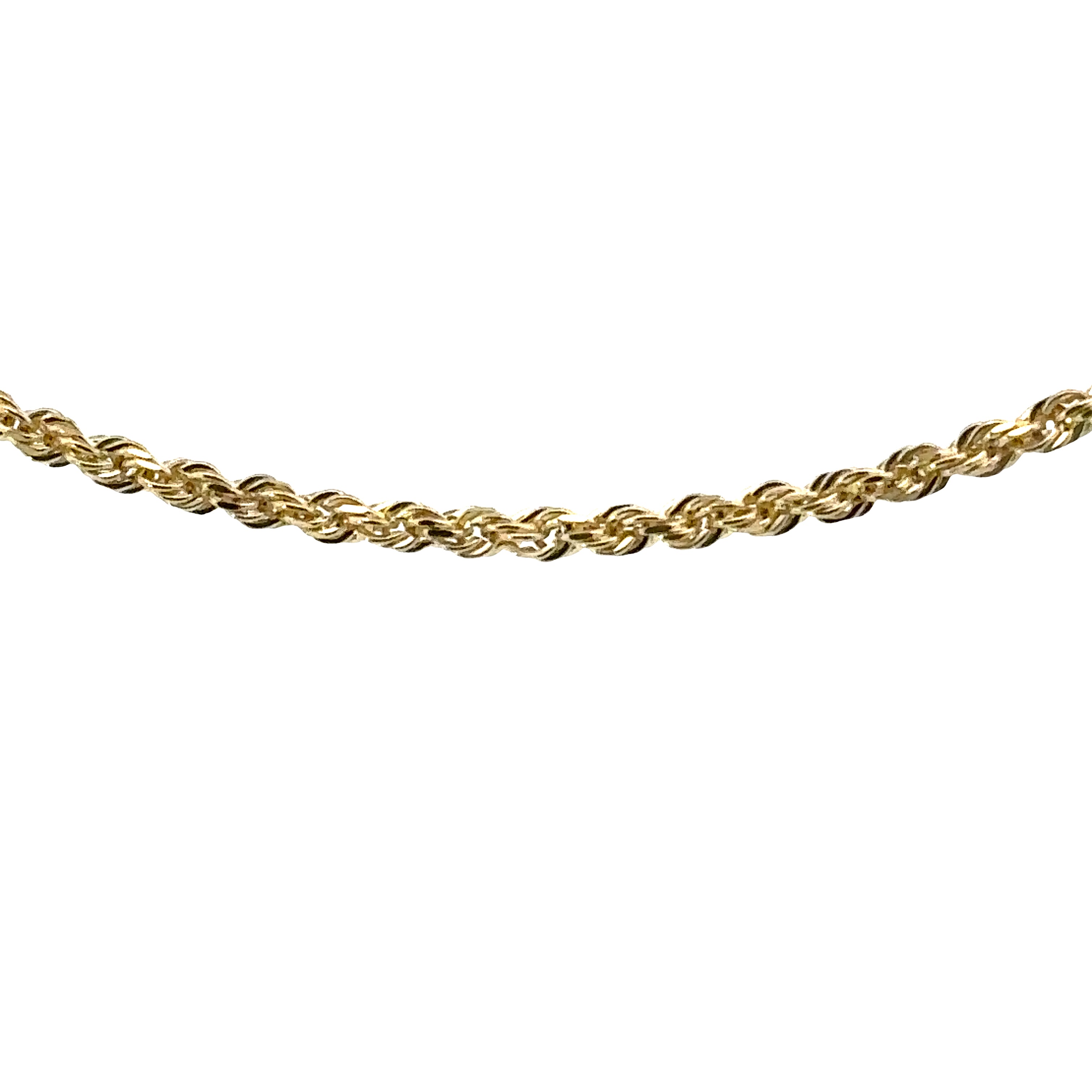 10K Yellow Gold 22" 3.5MM Diamond-Cut Rope Chain