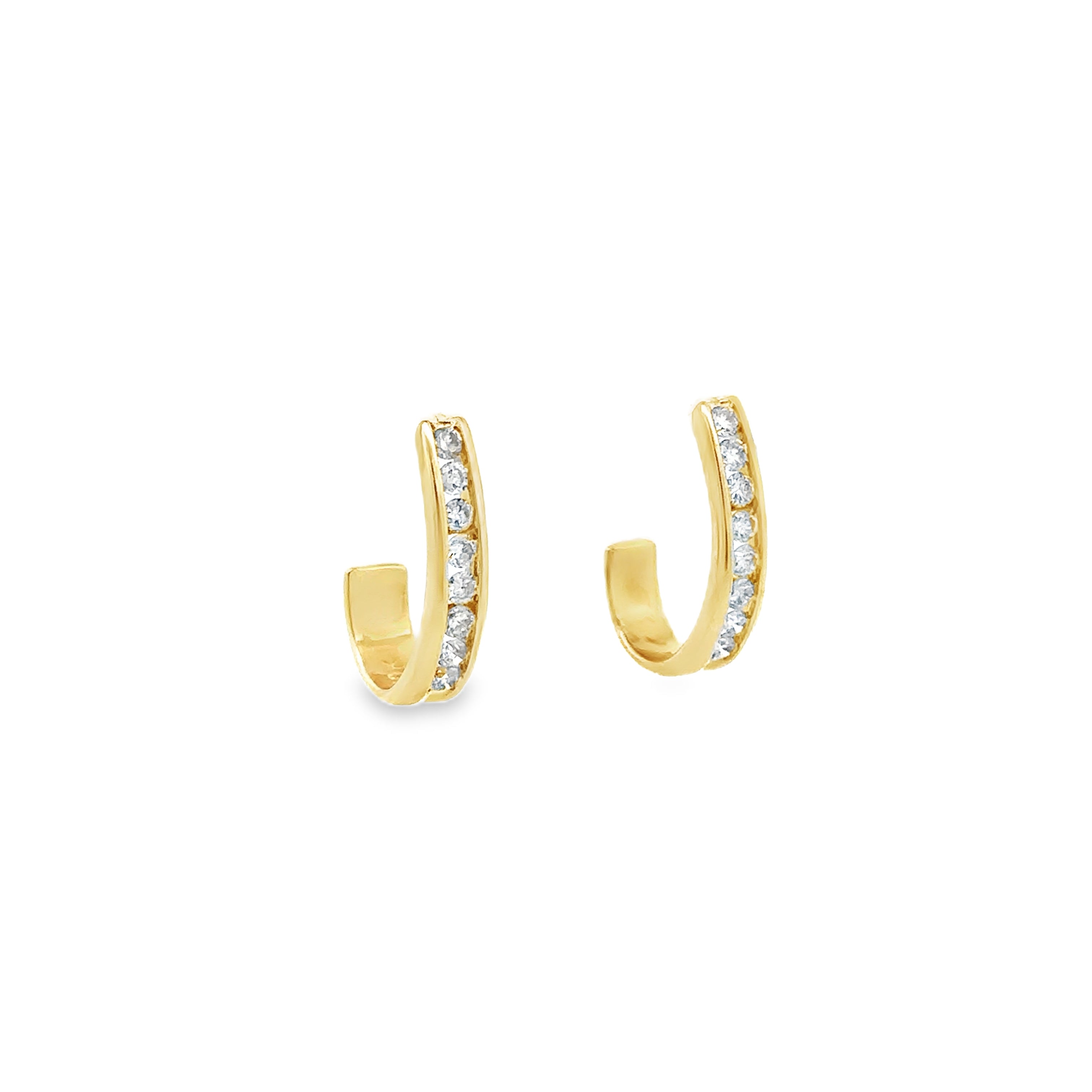 Estate Collection: 10K Yellow Gold 0.50CTW. J Diamond Stud Earrings