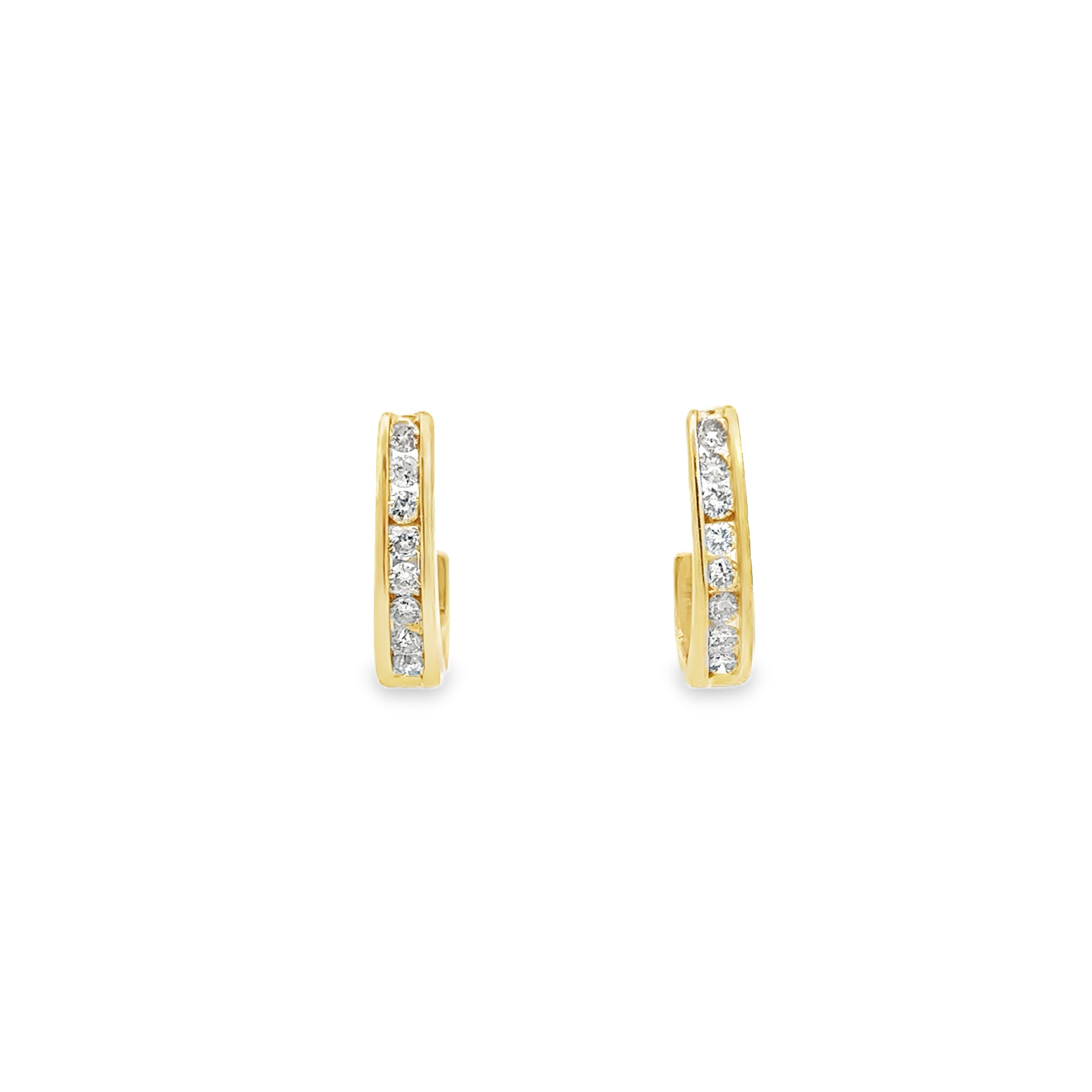 Estate Collection: 10K Yellow Gold 0.50CTW. J Diamond Stud Earrings