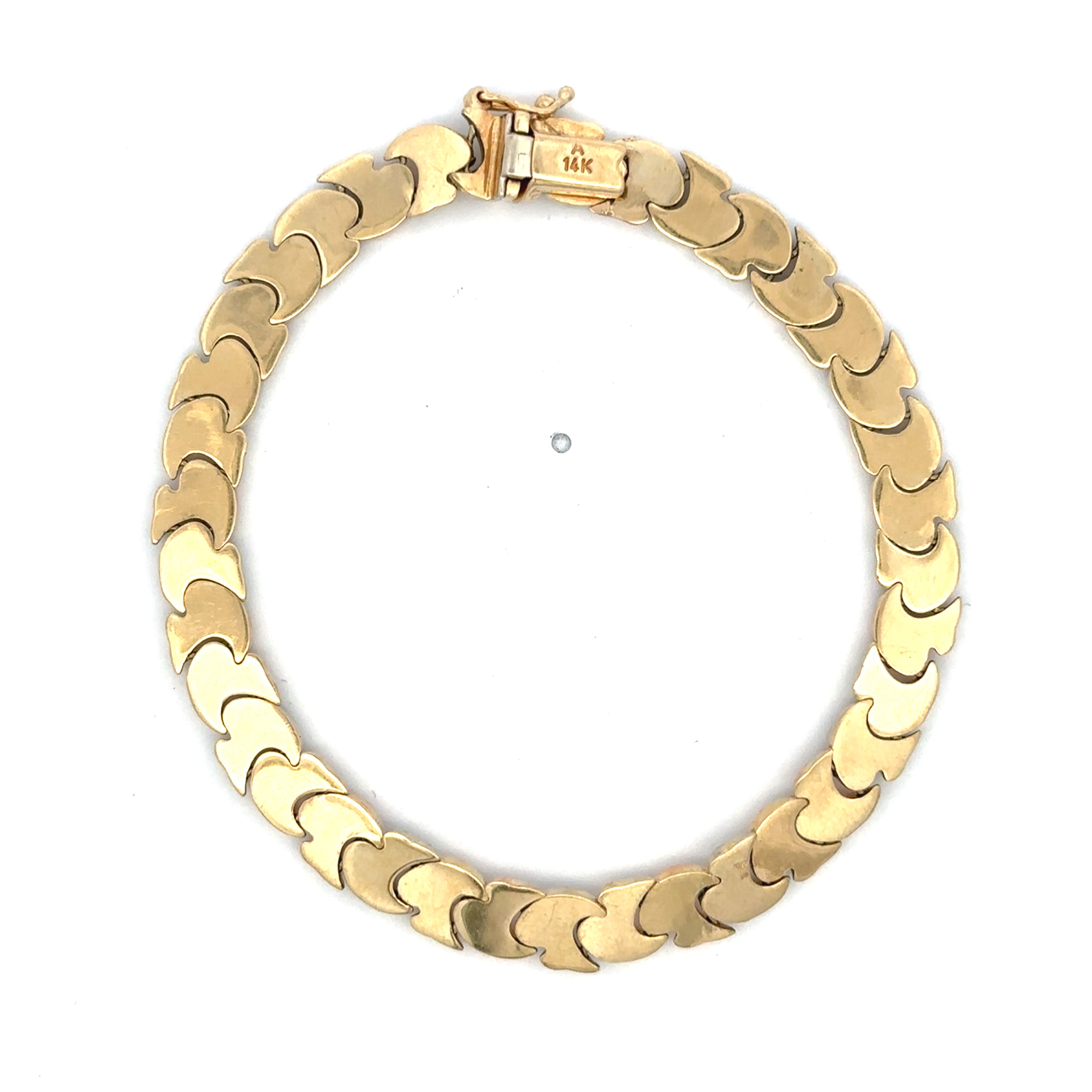 Estate Collection: 14K Yellow and Rose Gold Fancy Link Bracelet