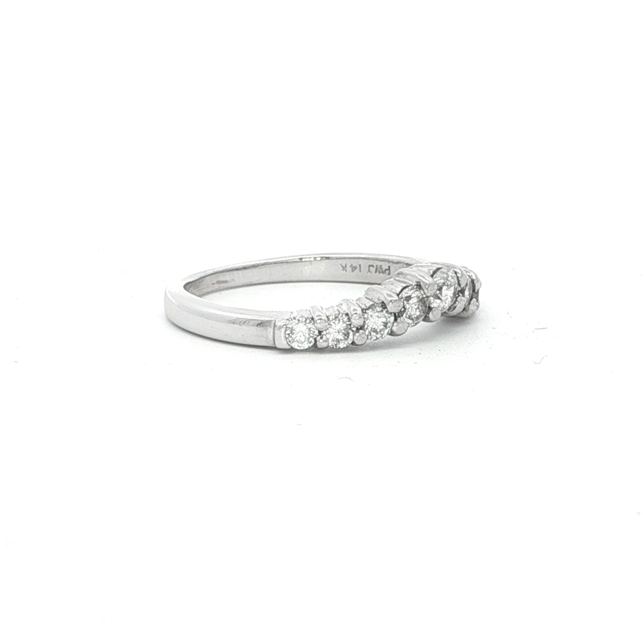 Estate Collection: 14K White Gold 9 Diamond Band