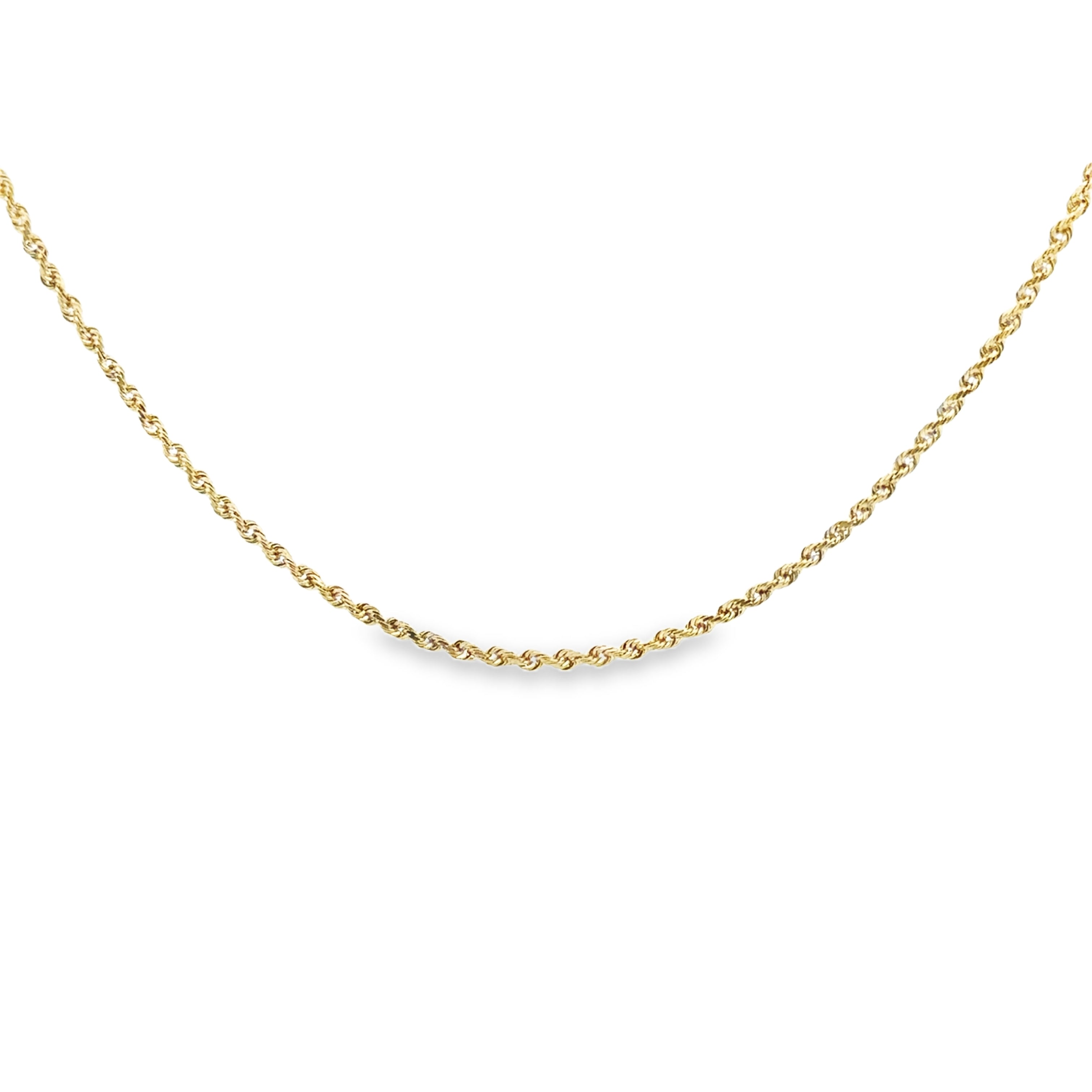 Up close Estate  10K Yellow Gold 1.7MM 16" Rope Chain