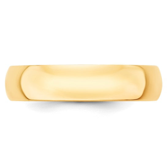 10K Yellow Gold 5MM Plain Wedding Band