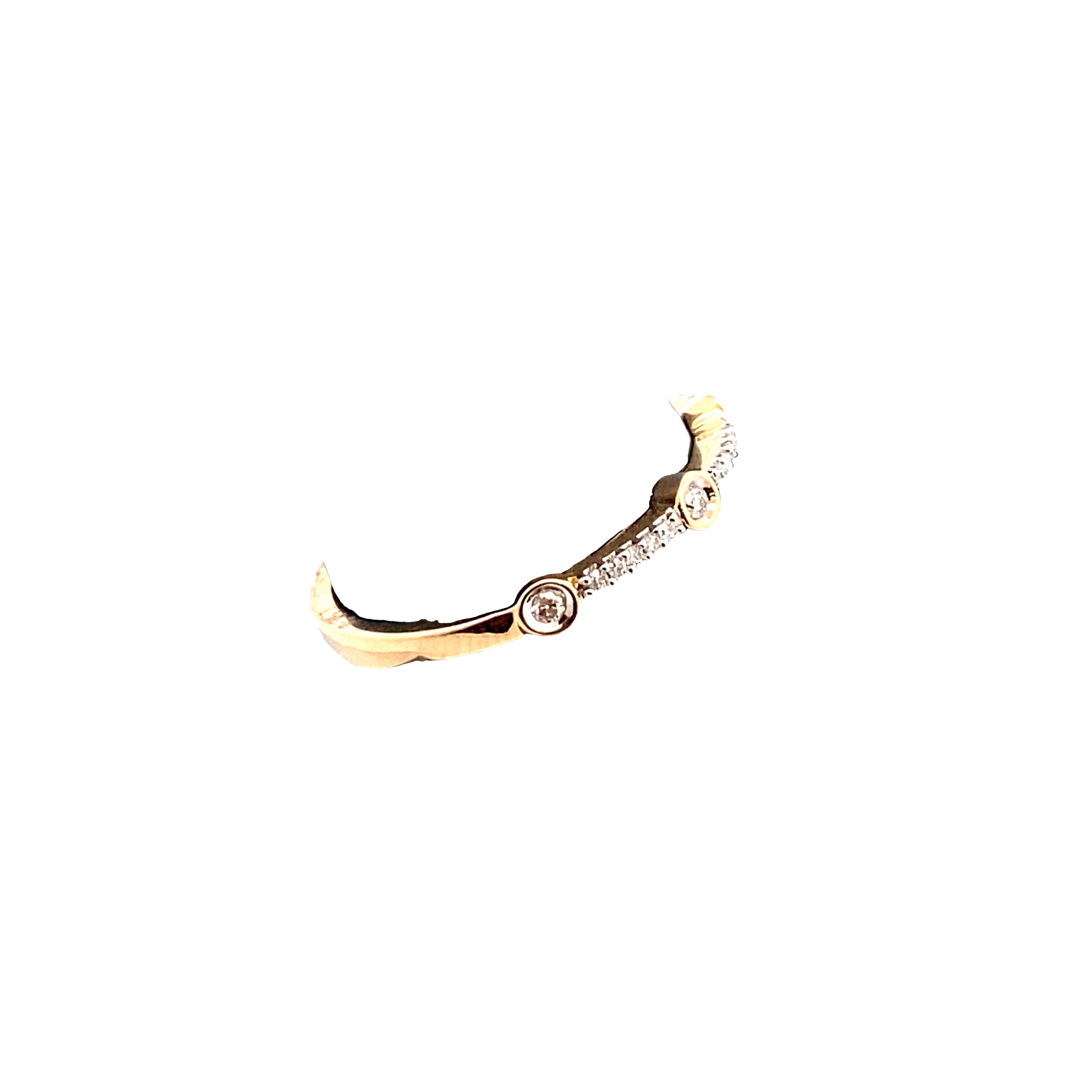 10K YELLOW GOLD 1/10CT. DIAMOND ACCENTED ROUND BAND