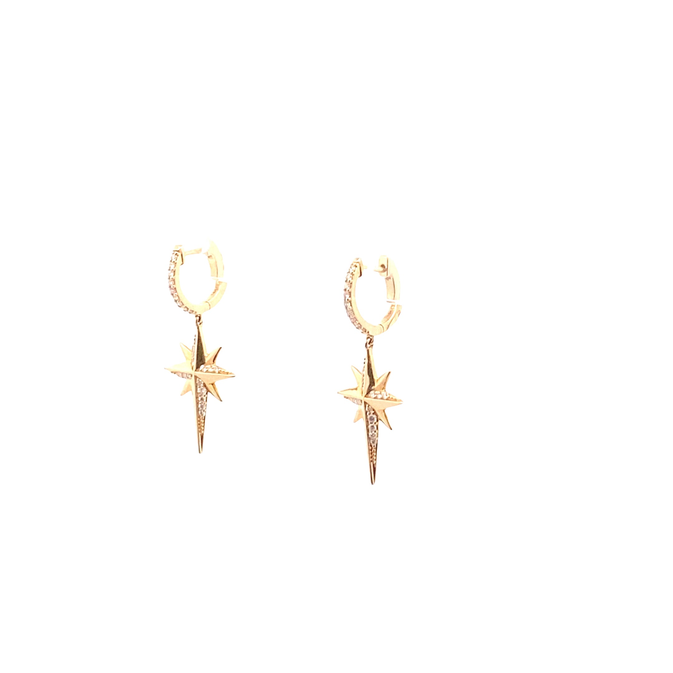 14K YELLOW GOLD 1/4 CTW EARRINGS