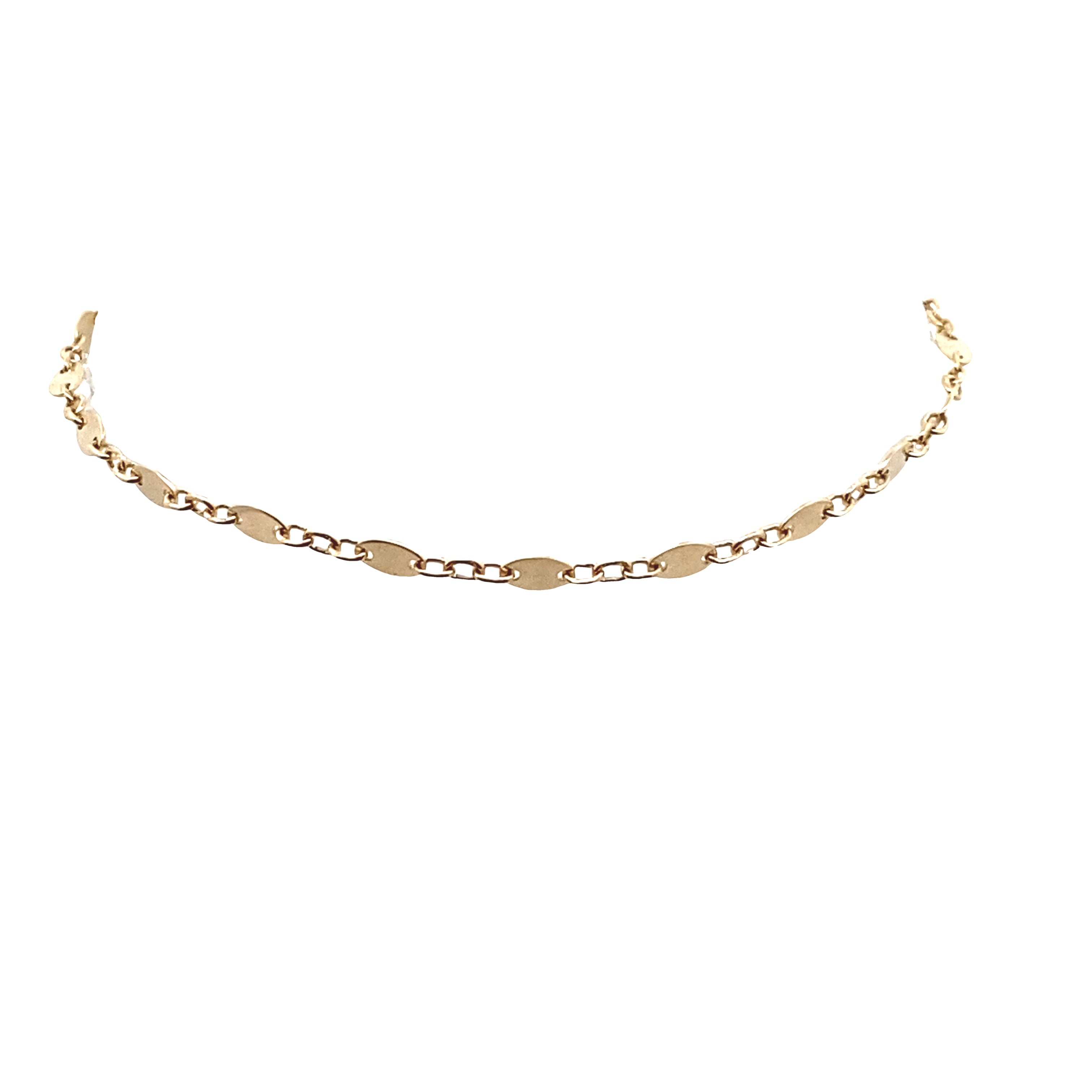 14K YELLOW GOLD 2.3MM LEAF LINKS