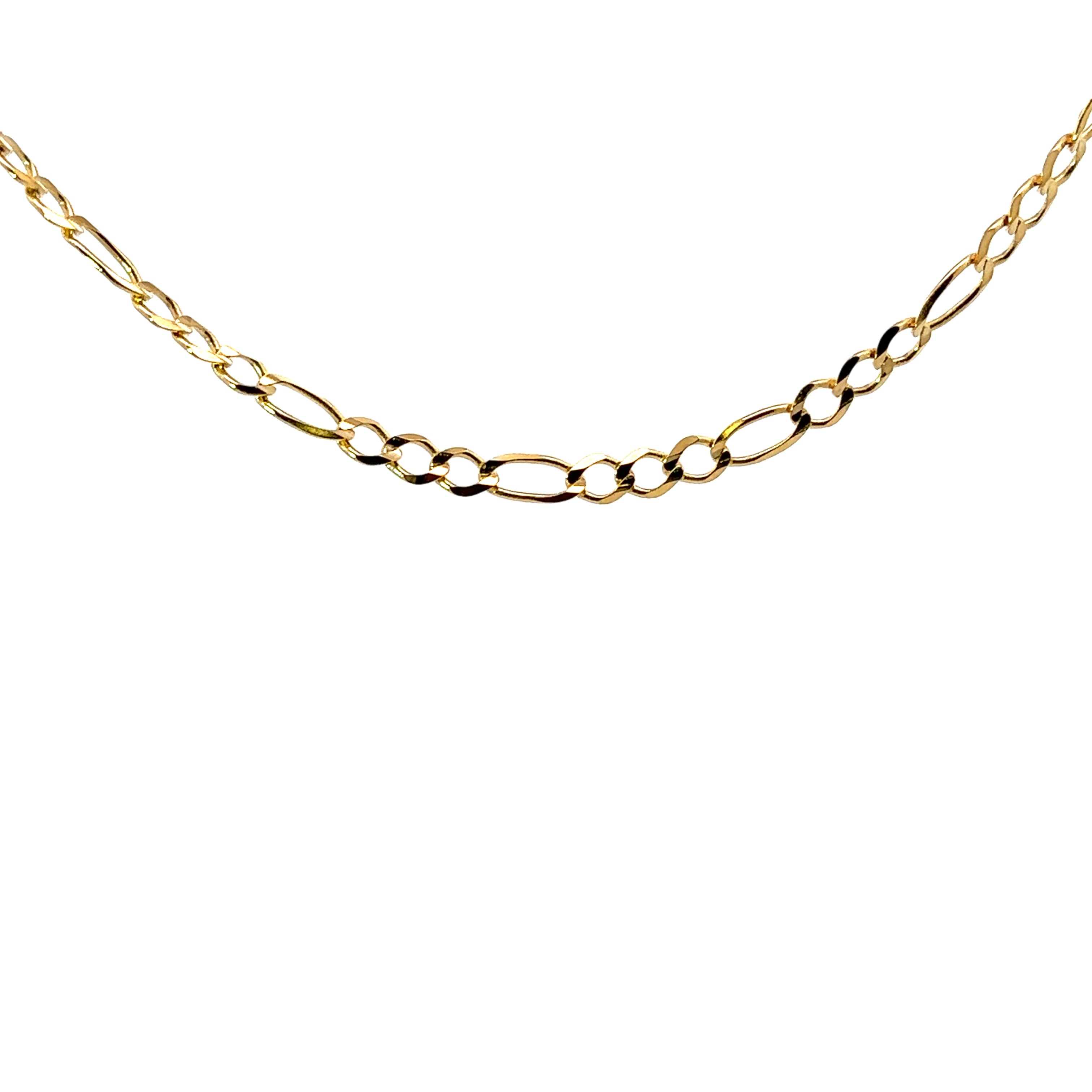 10K Yellow Gold 4.65MM 22" Solid Figaro Link Chain
