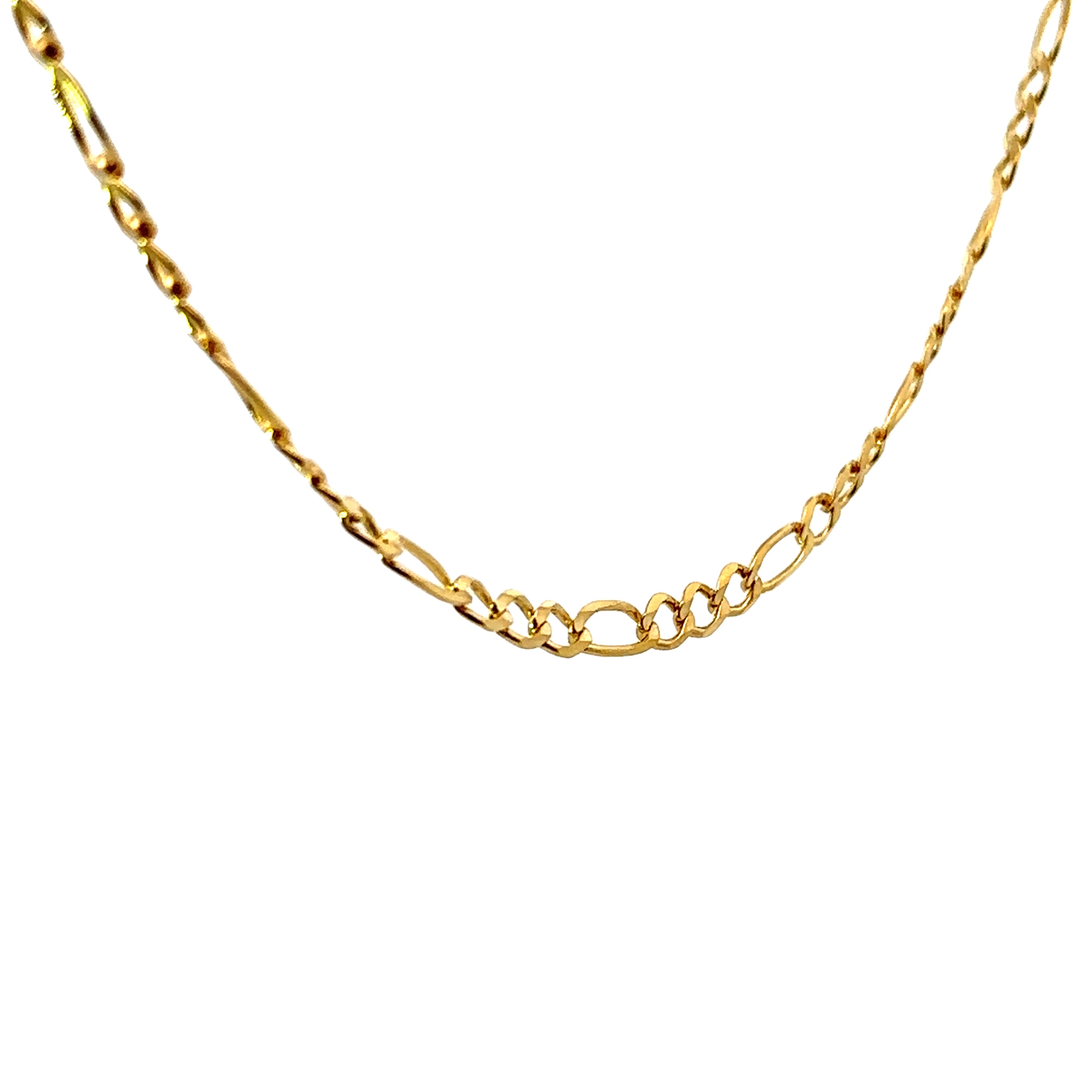 10K Yellow Gold 4.65MM 22" Solid Figaro Link Chain