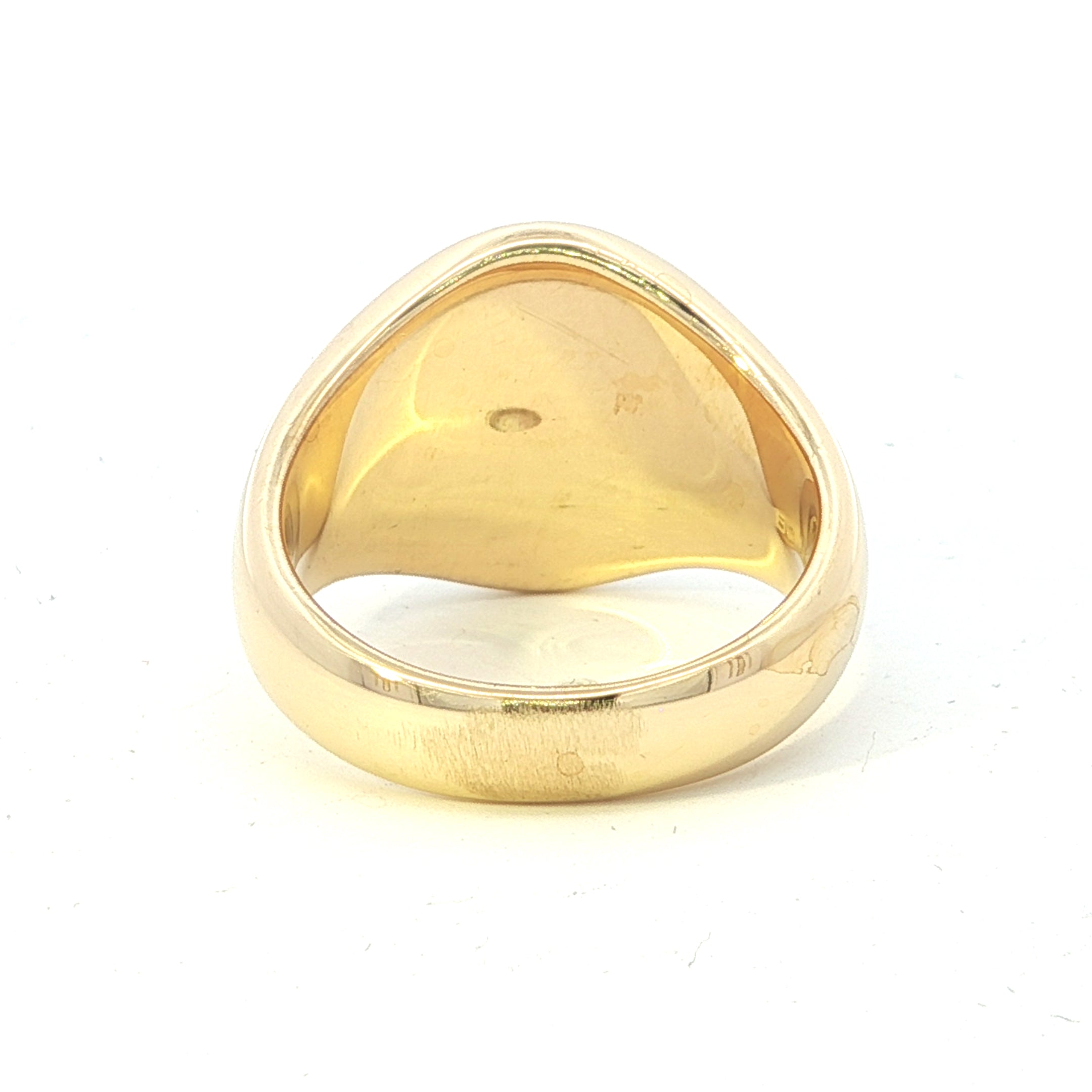 Estate Collection: 18K Yellow Gold Lion Rampant Signet Men's Signet Ring