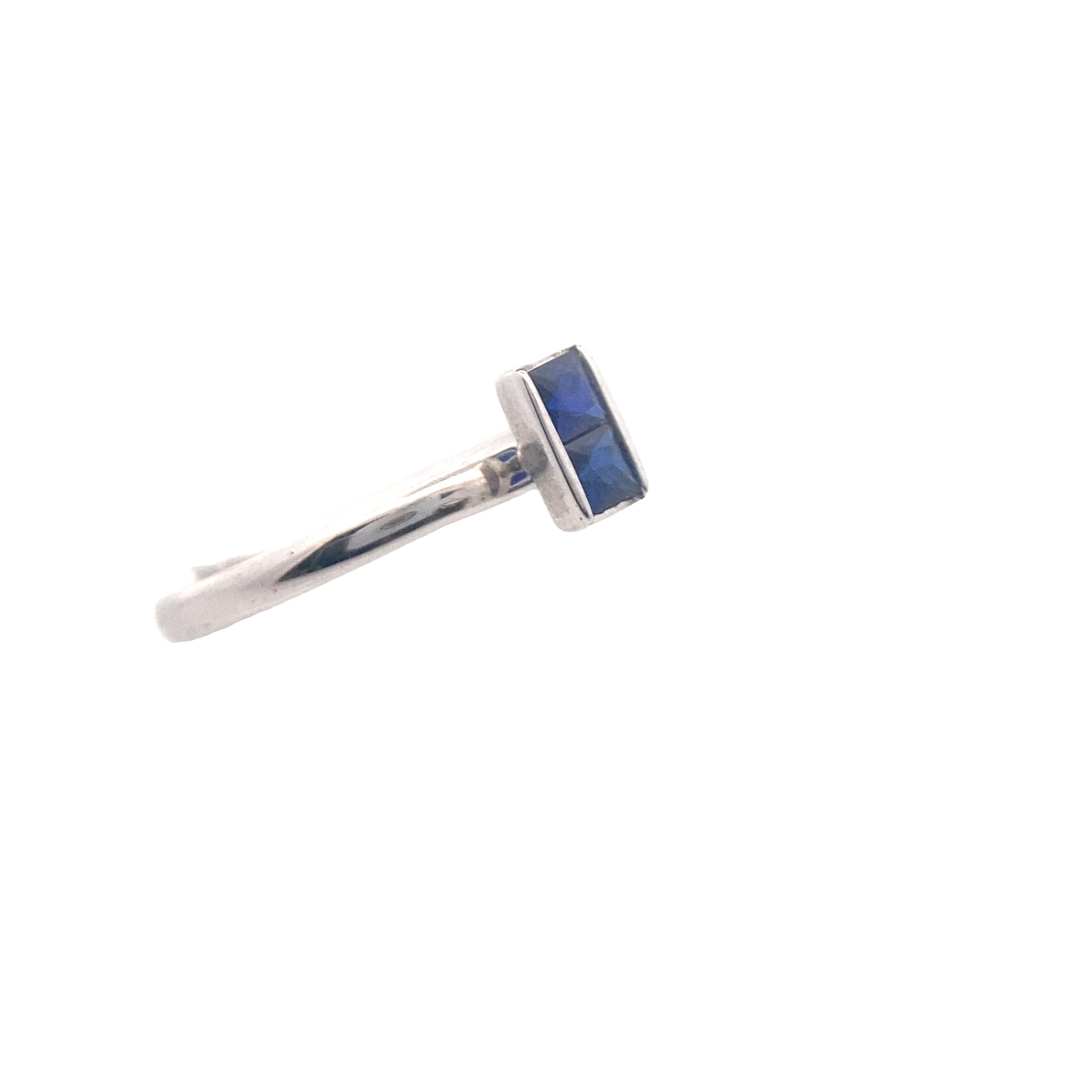 Sterling Silver Sapphire Bar Fashion Band