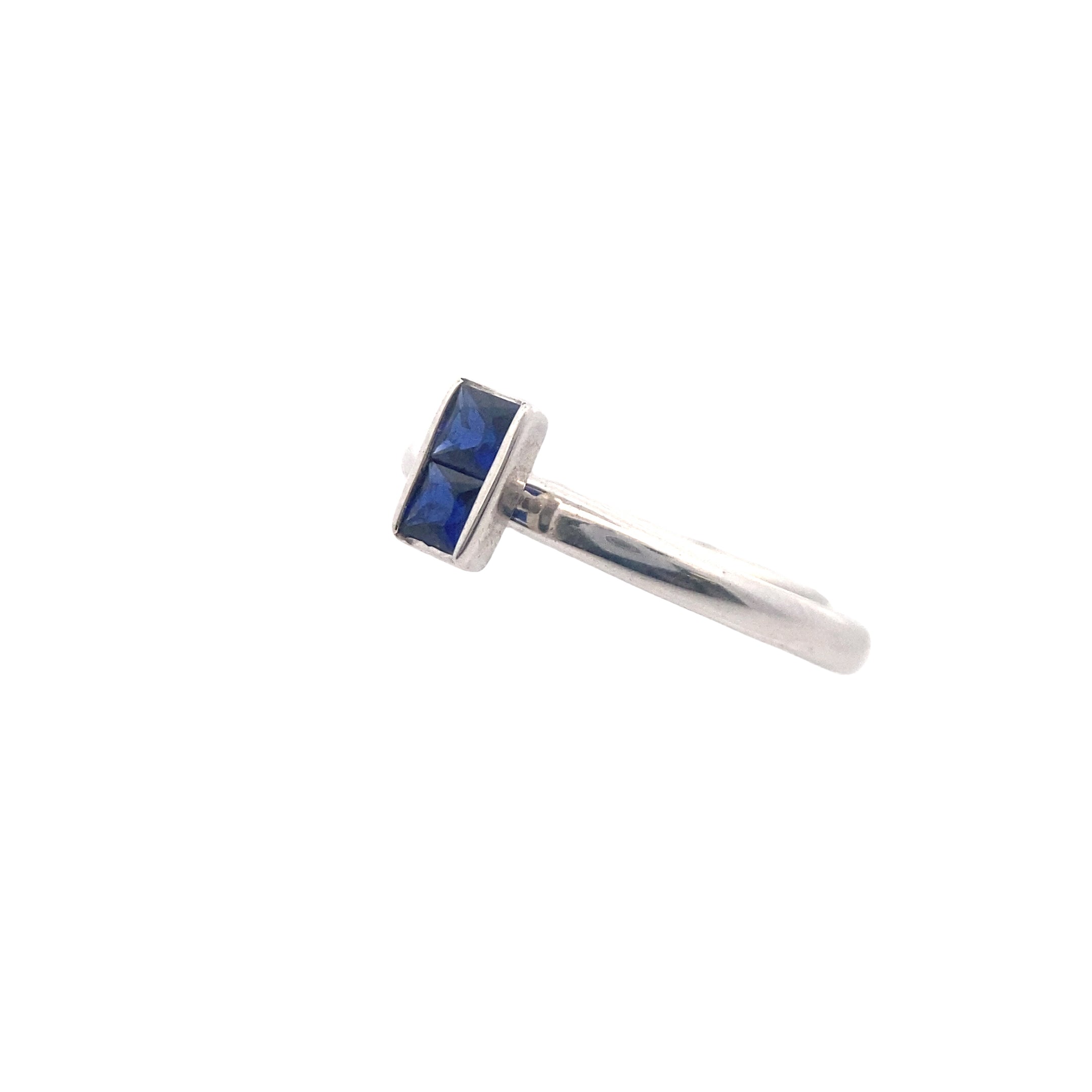 Sterling Silver Sapphire Bar Fashion Band