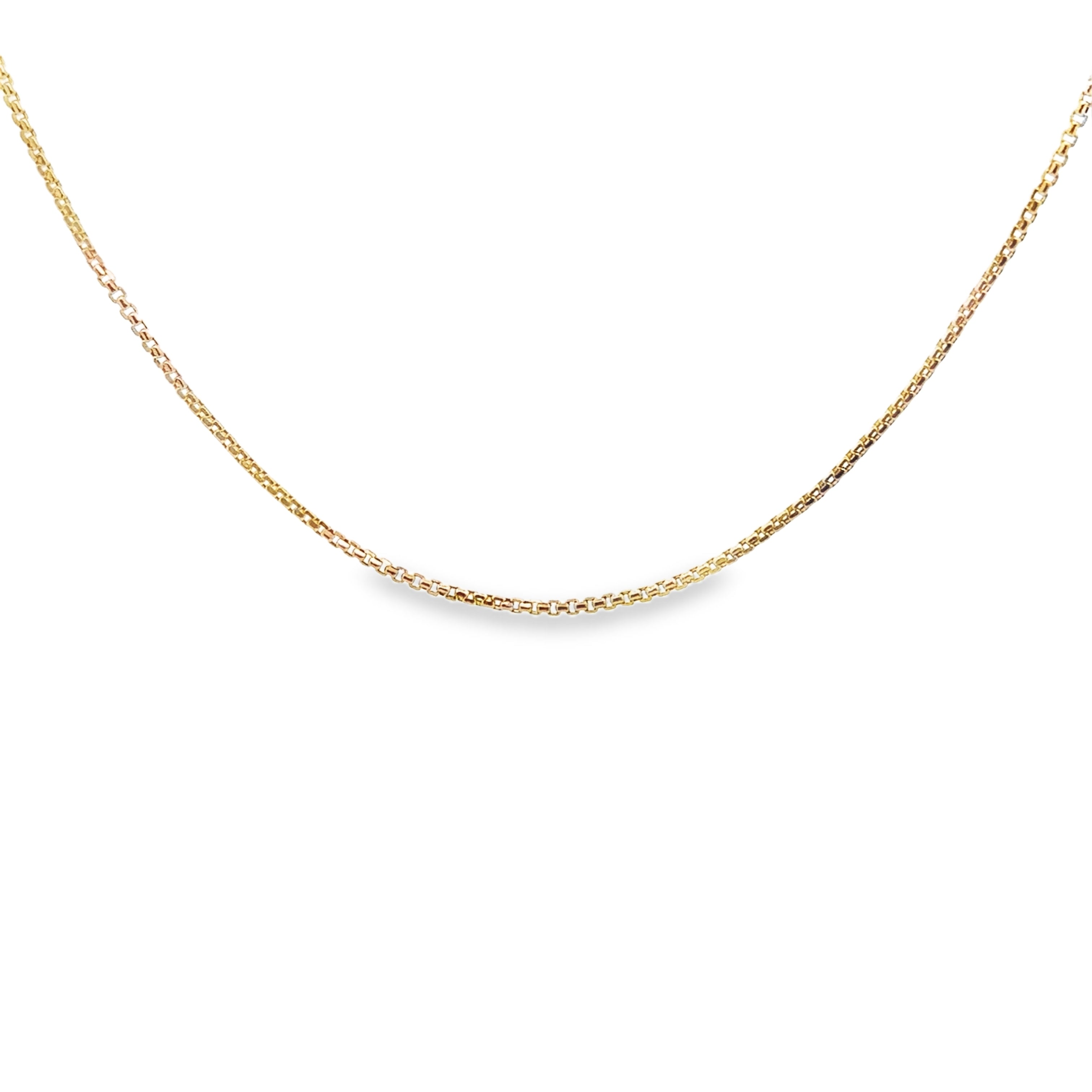 Estate Collection: 10K Yellow Gold 1.8MM 22" Box Chain