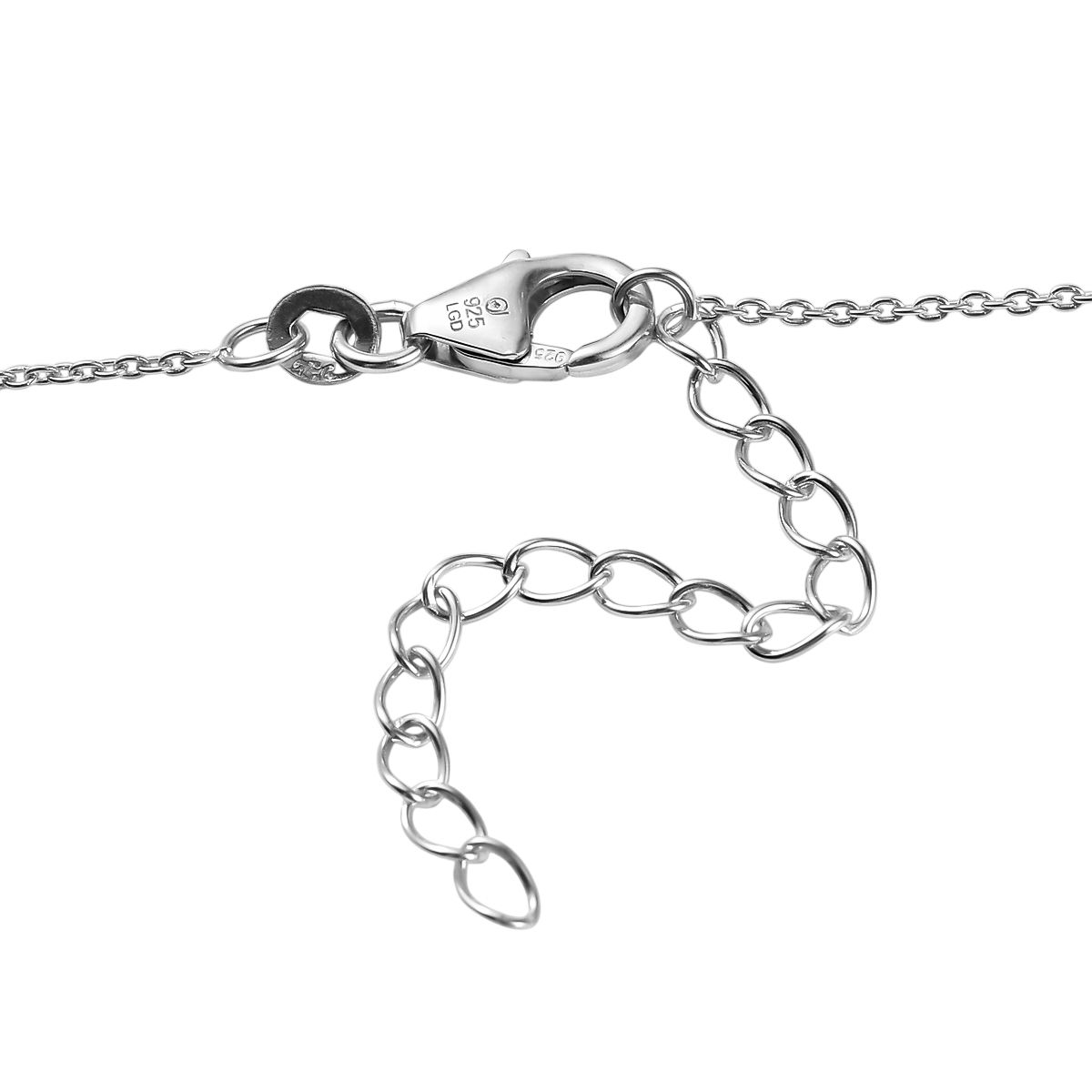 Sterling Silver 0.50CTW. Lab-Grown Diamond Cross Pendant Necklace