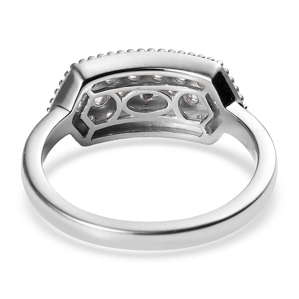 Sterling Silver 0.76CTW. Lab-Grown Diamond Fashion Ring