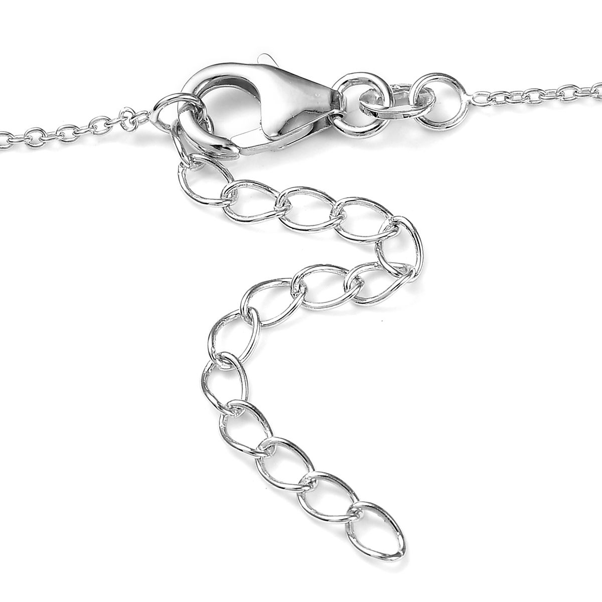 Sterling Silver 0.50CTW. Lab-Grown Diamond Open Circle Dandelion Necklace