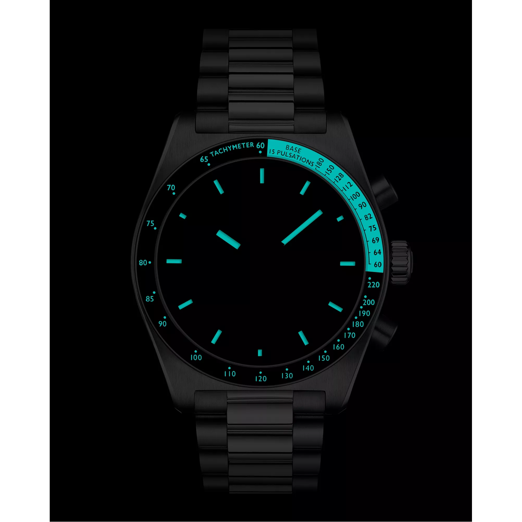 Tissot PR516 40mm Men's Sport Stainless Chronograph Quartz Silver Dial Black Face Watch