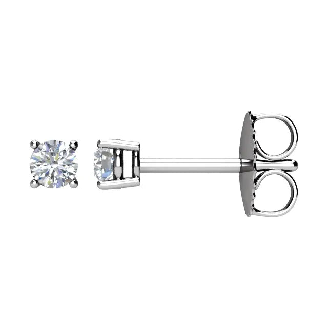 BLACK FRIDAY 2025! 1/2CTW. Lab-Grown Diamond Sterling Silver Basket-Set Stud Earrings