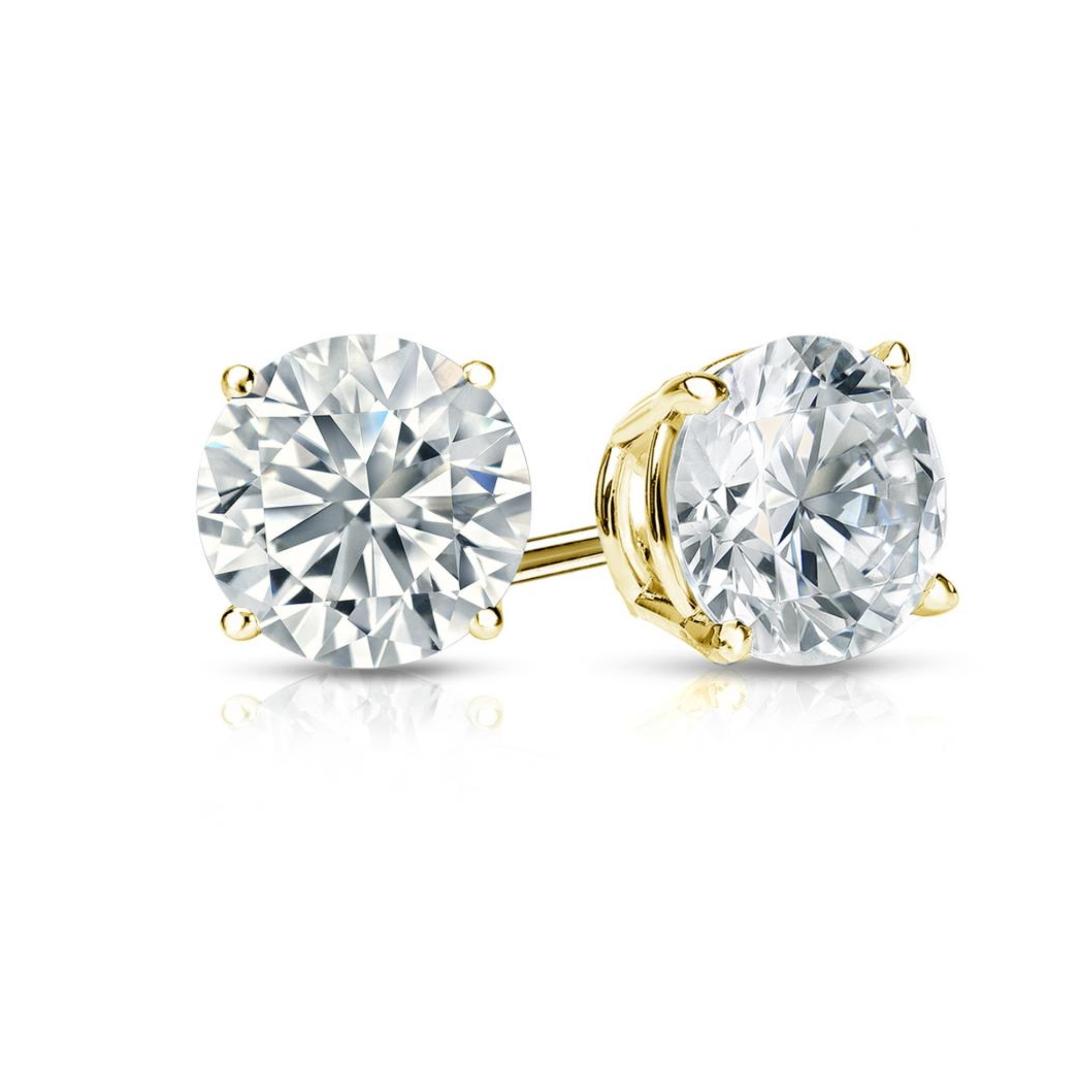 14KY YELLOW GOLD 2CT STUDS