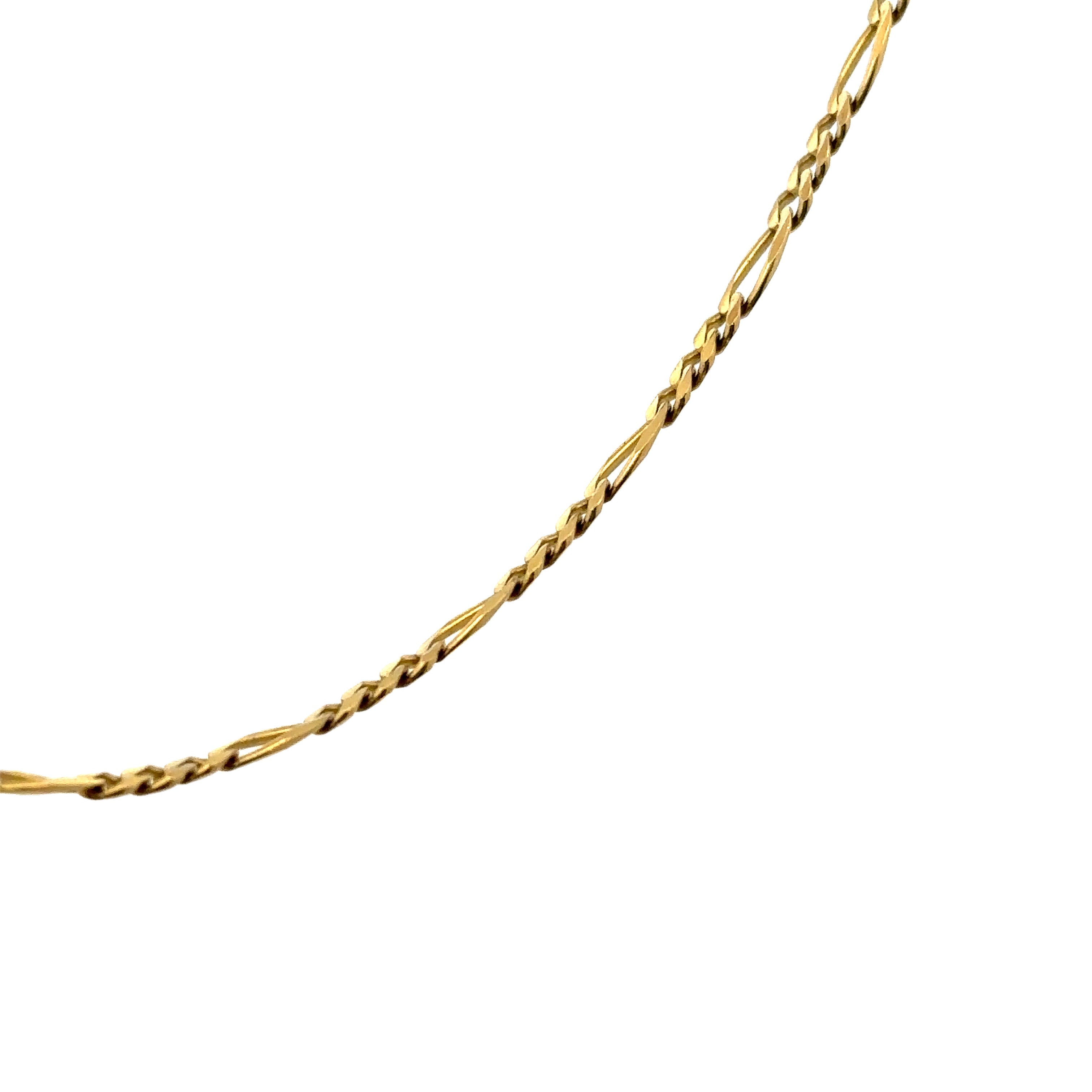 14K Yellow Gold 3.06MM Figaro 18" Chain