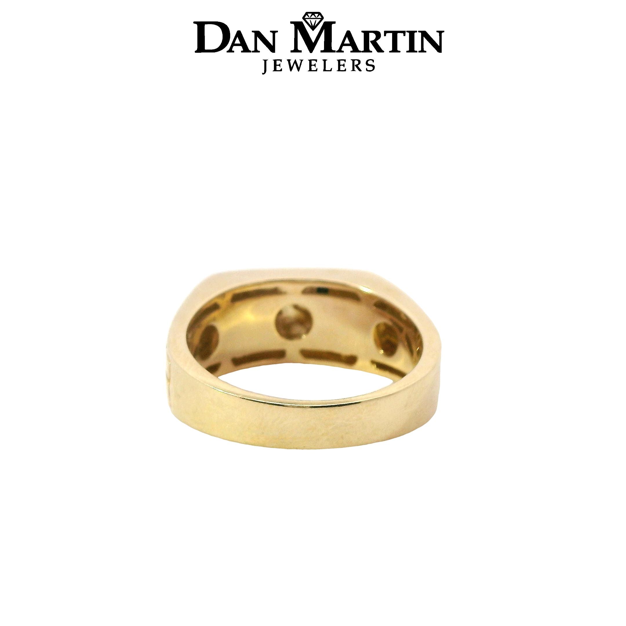 10K Yellow Gold .45CT. Men's Black Diamond Band