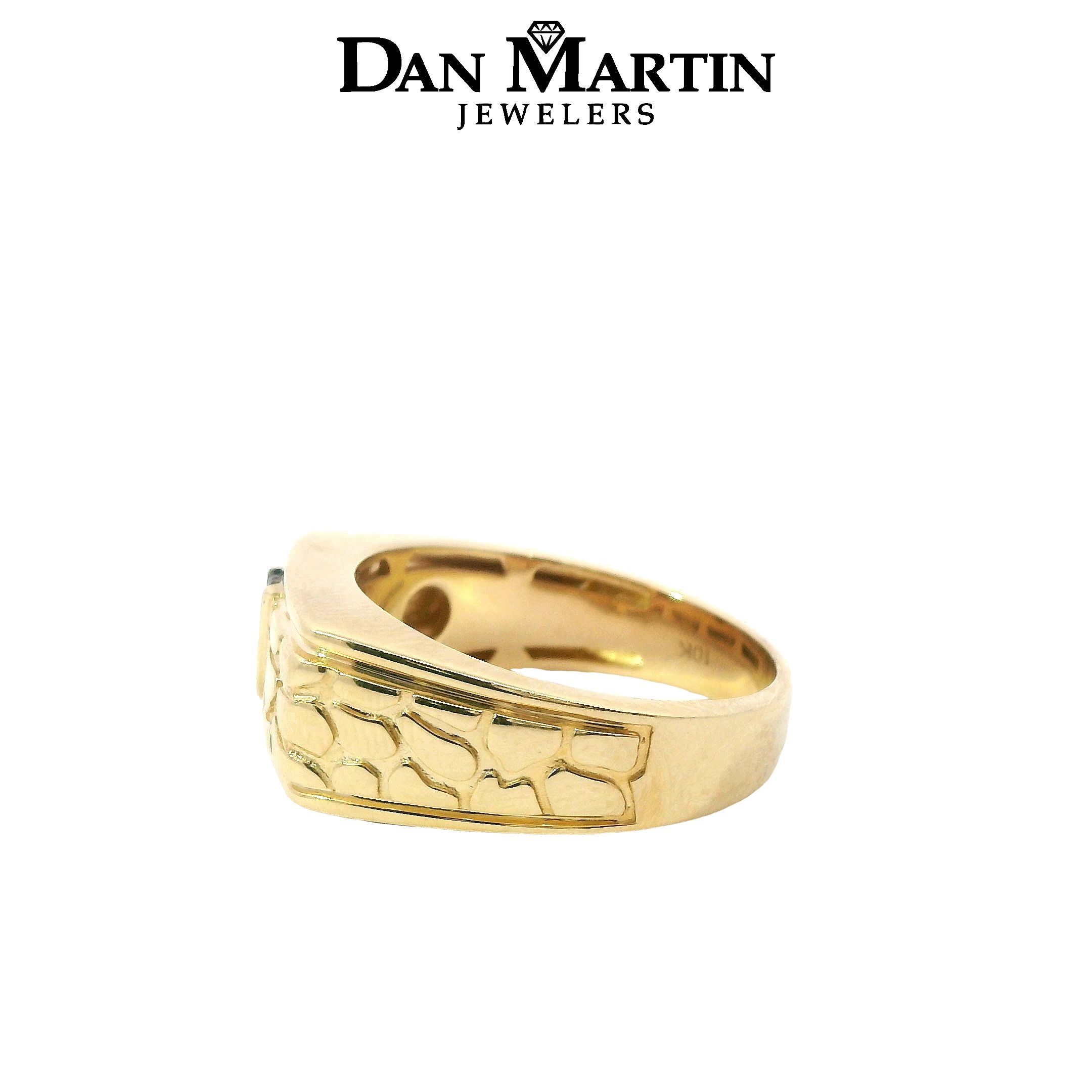 10K Yellow Gold .45CT. Men's Black Diamond Band