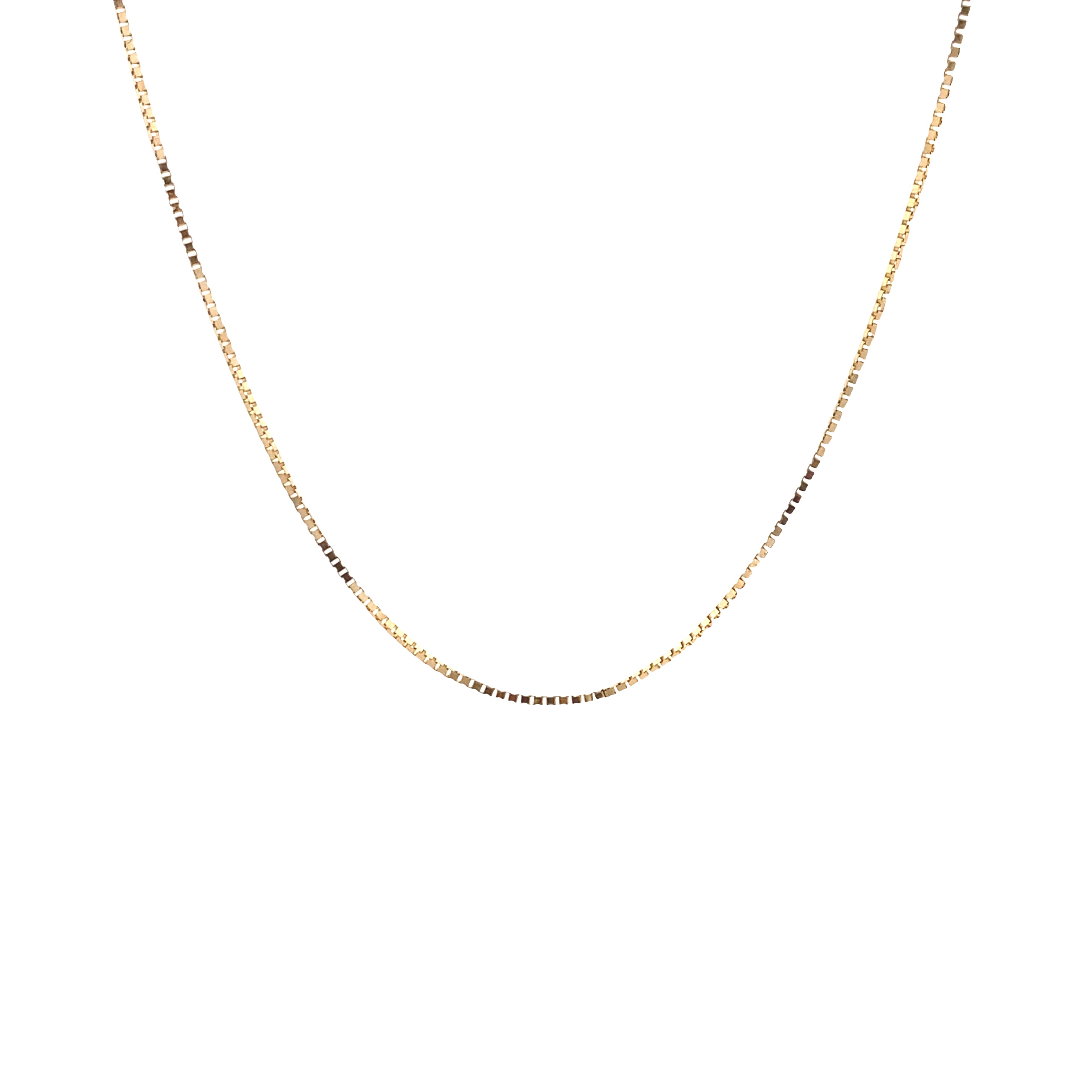 14K Yellow Gold 0.9MM Box Chain