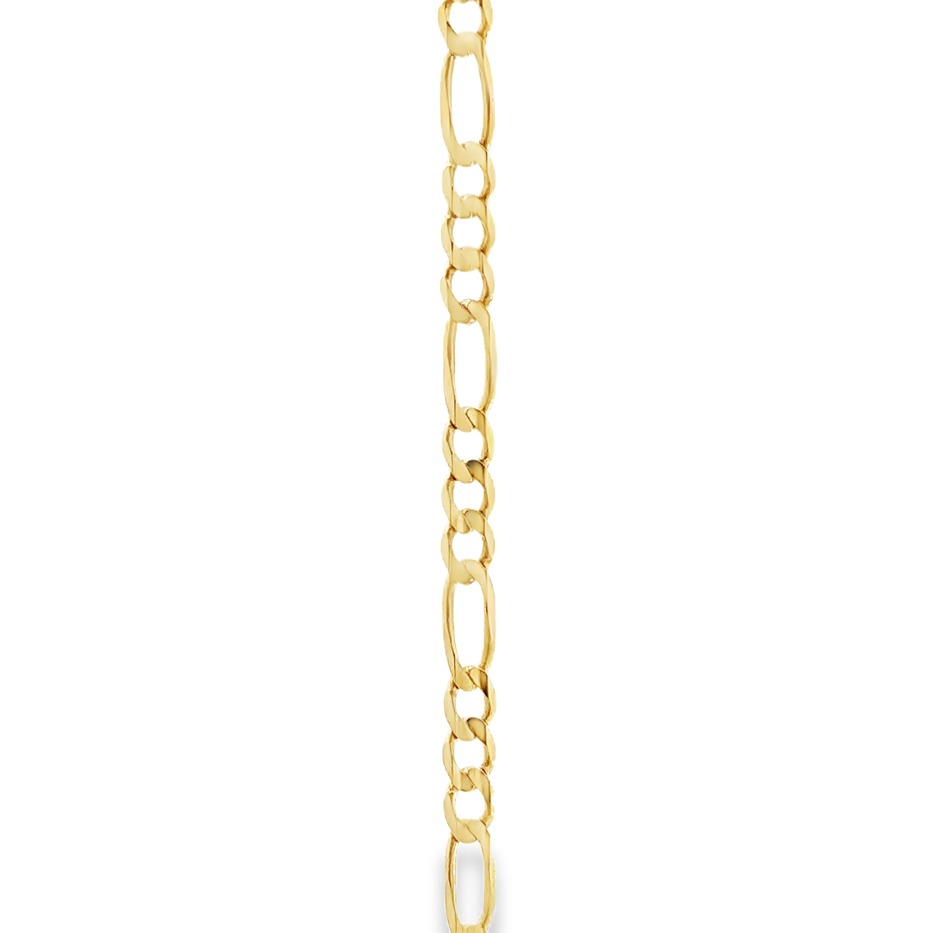 10K Yellow Gold 3mm Figaro Link 10" Anklet