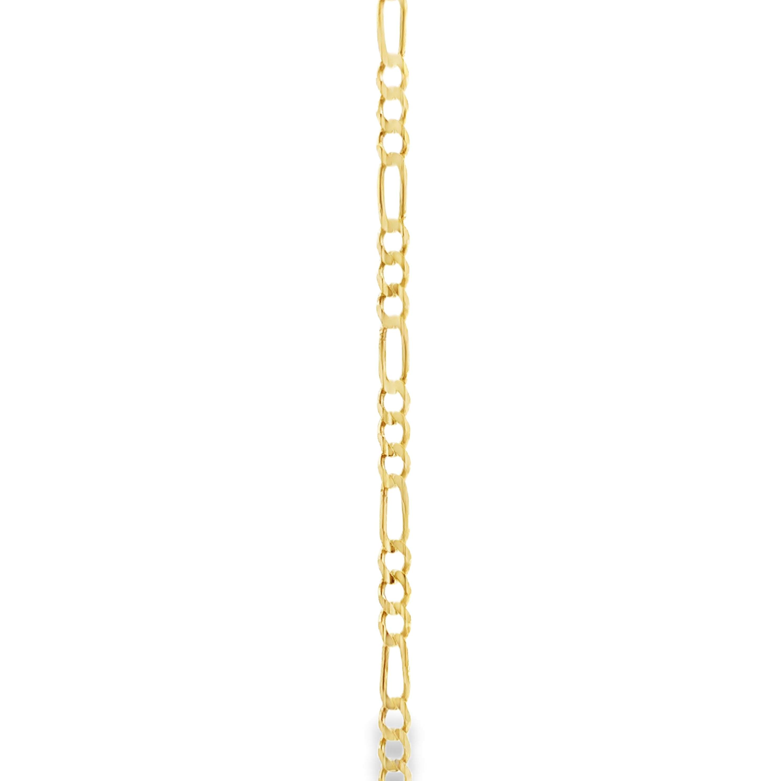 10k Yellow Gold 2mm Figaro 9"- 10" Anklet
