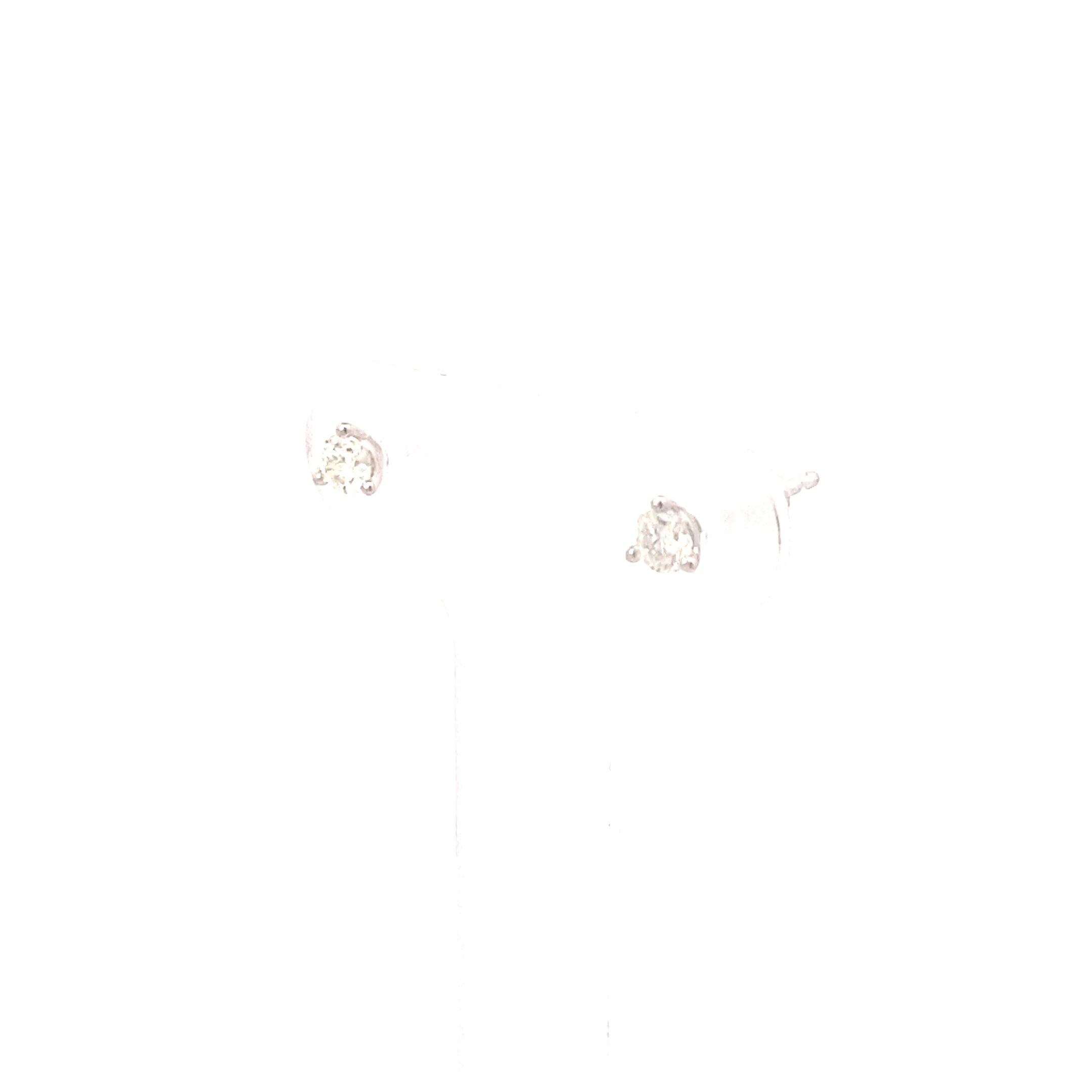14K White Gold 3/20CT. Diamond Martini-Set Stud Earrings