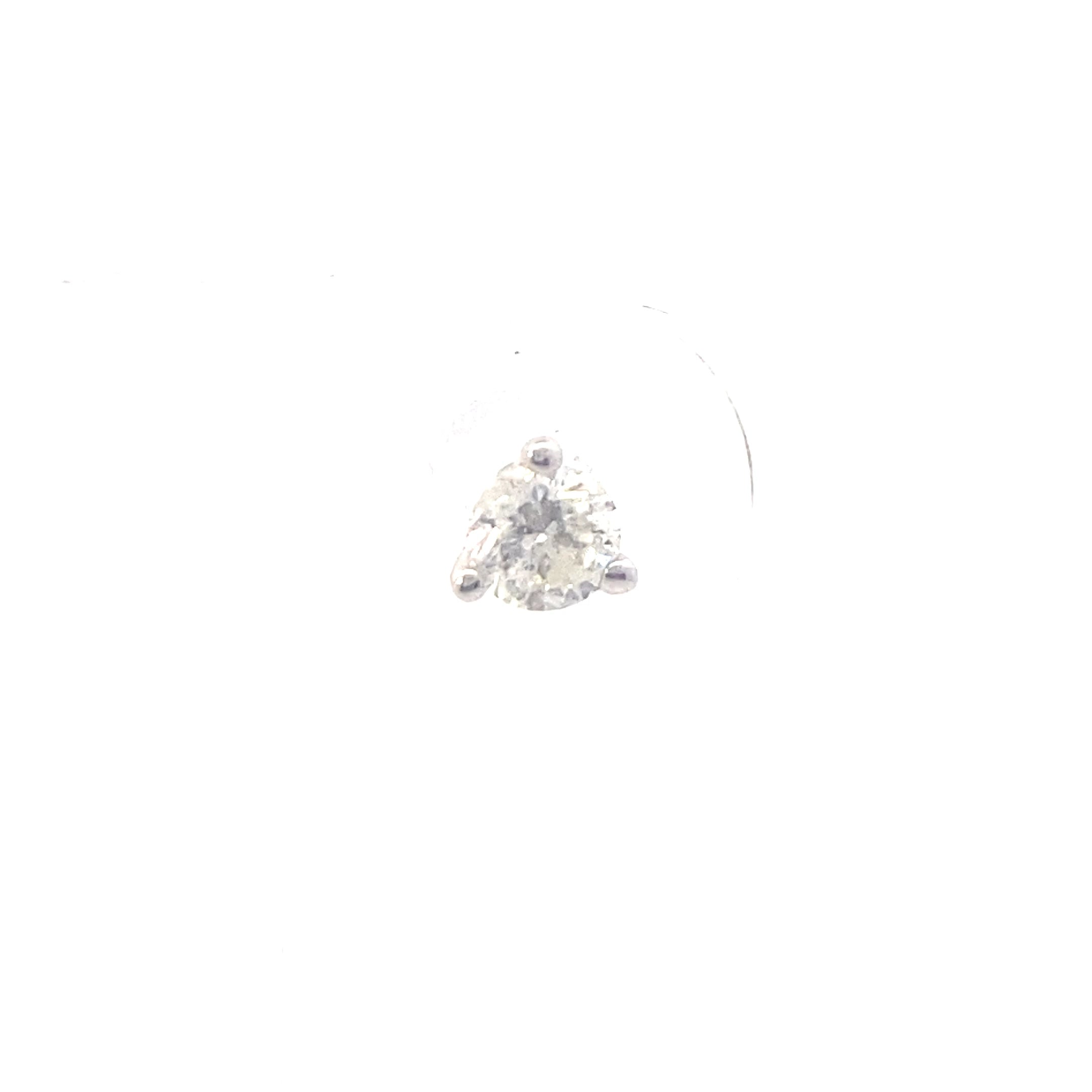 14K White Gold 3/20CT. Diamond Martini-Set Stud Earrings
