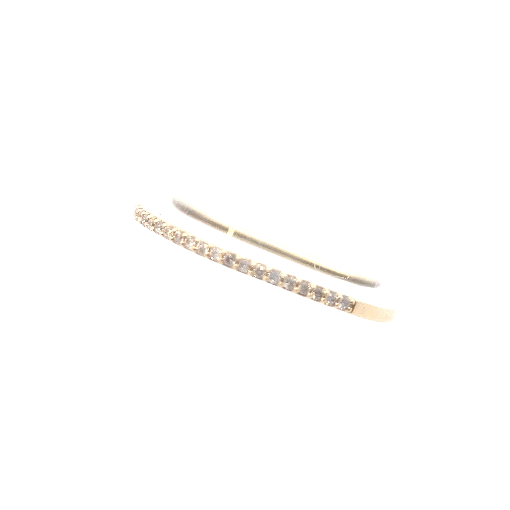 14K Yellow Gold 1/10CT. Single-Row Diamond Wedding Band