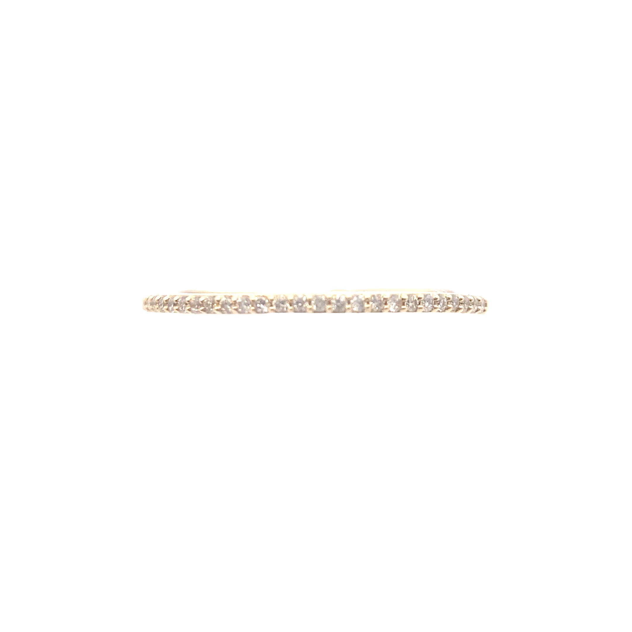 14K Yellow Gold 1/10CT. Single-Row Diamond Wedding Band