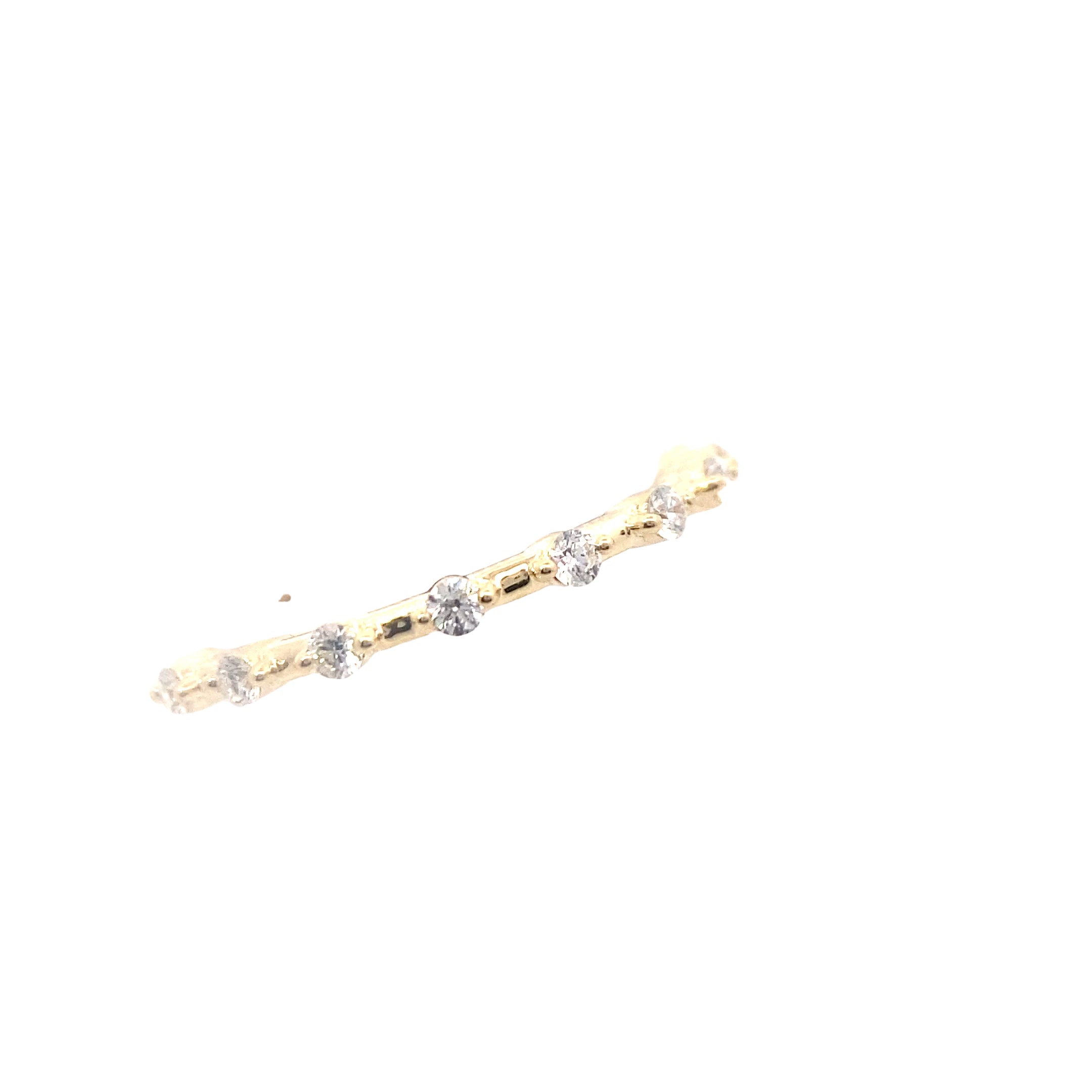 Left Side View of lab-grown diamond band