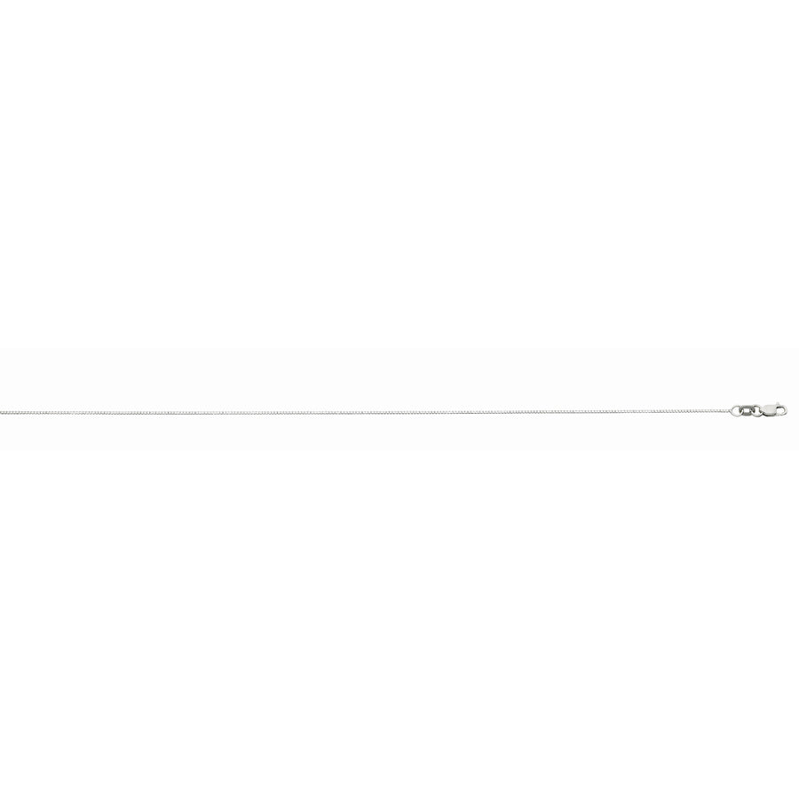 14K White Gold 0.64MM 20" Box Chain