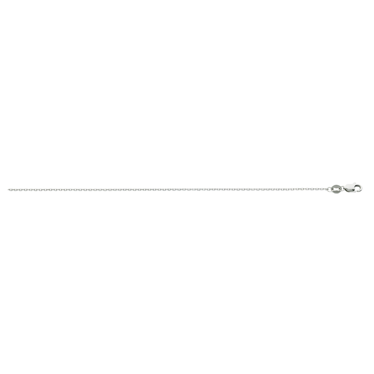 10K White Gold 1.3MM Diamond-Cut Cable Chain - 18", 20"