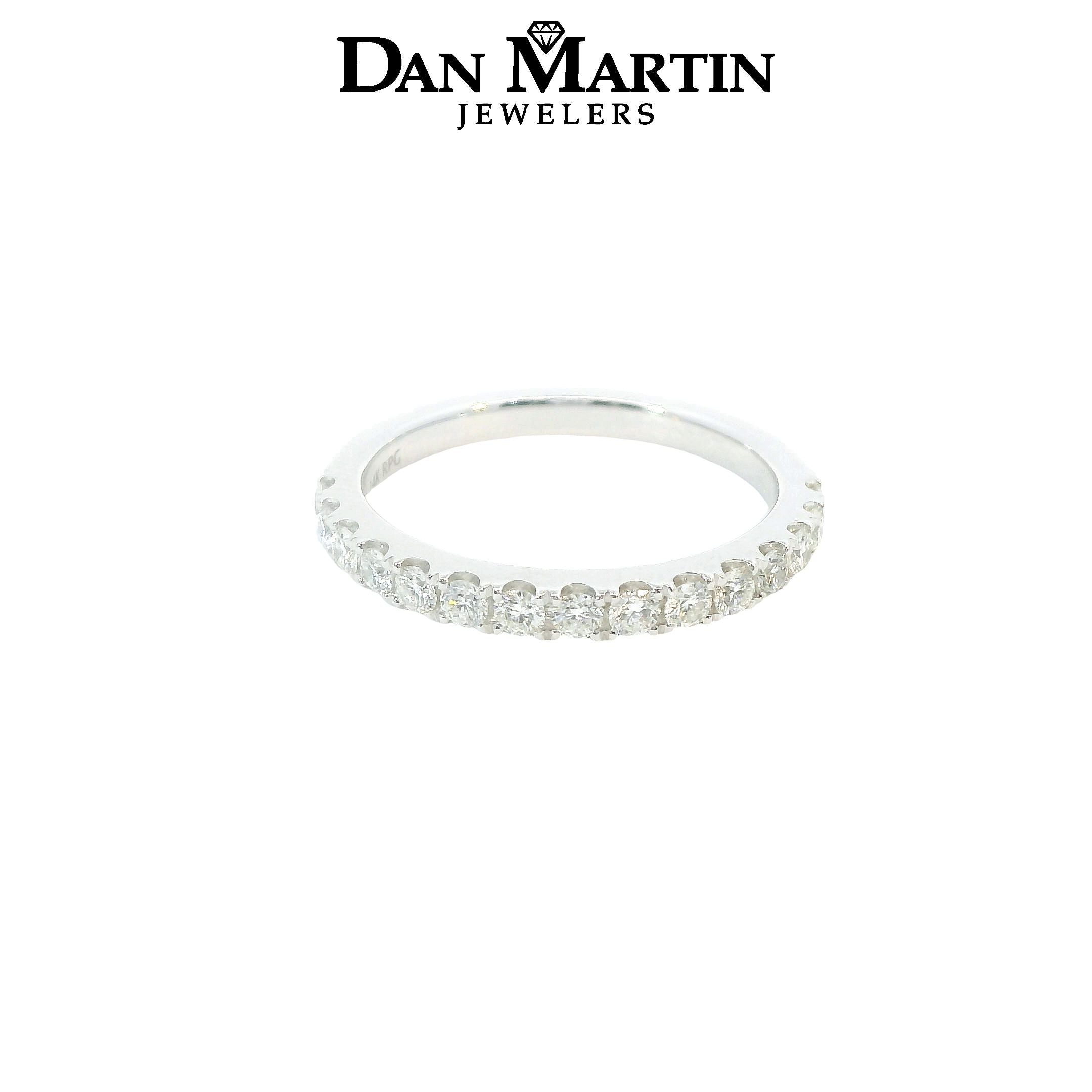14k White Gold 1/2CT. Diamond Wedding Band