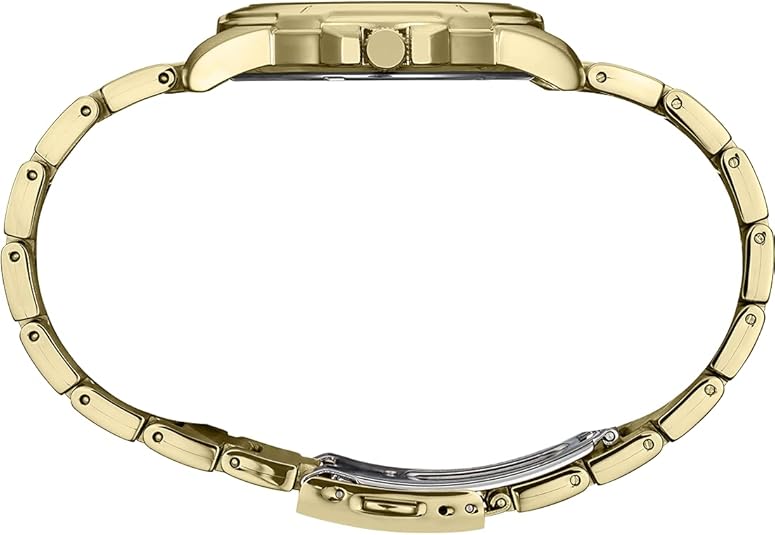SEIKO Essentials Men's Gold-Tone Black Sunray Dial Watch