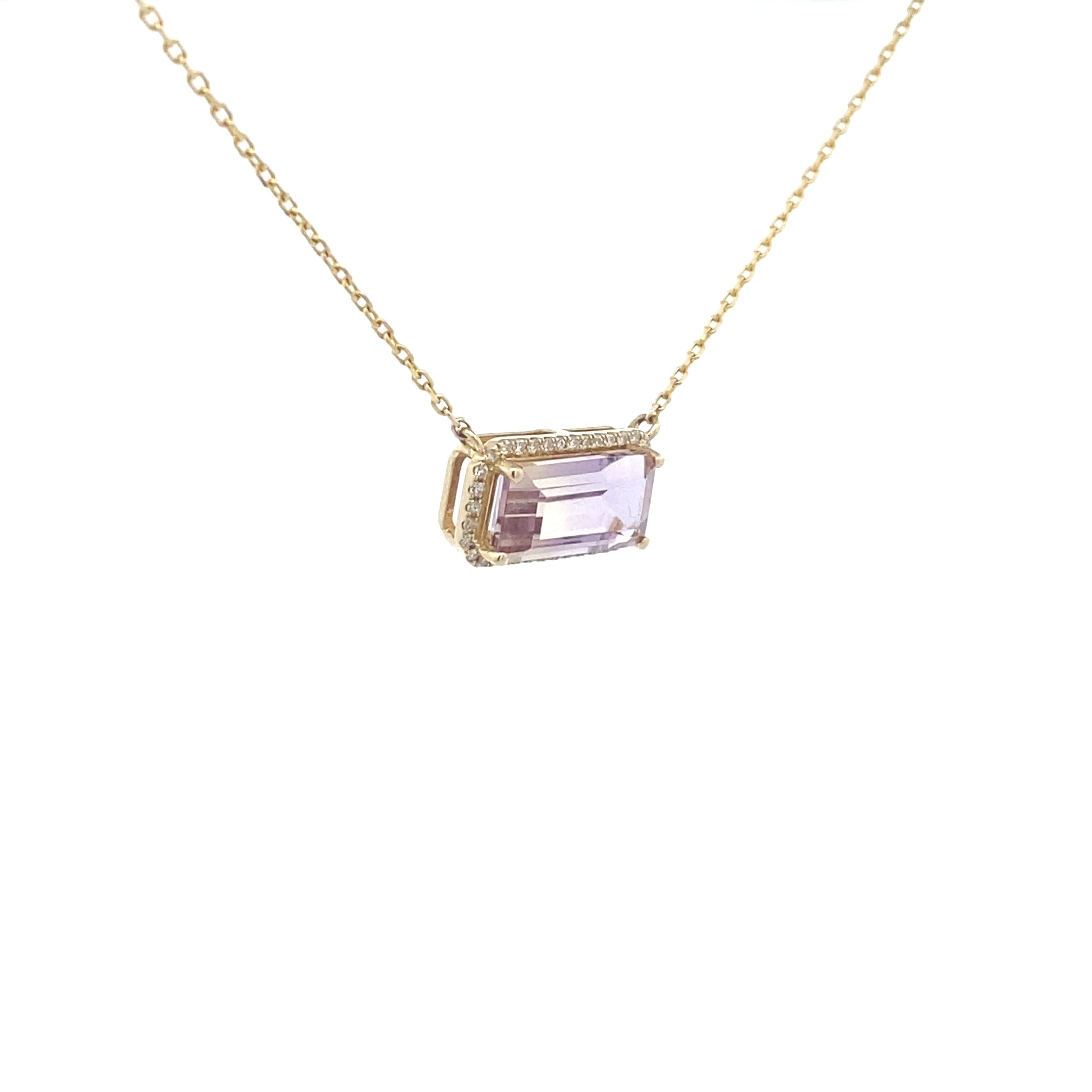 EFFY 14K Yellow Gold Ametrine Necklace with Diamond Accents