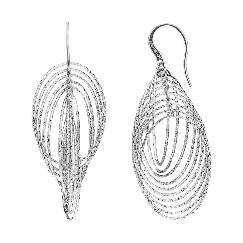 Sterling Silver diamond cut earrings