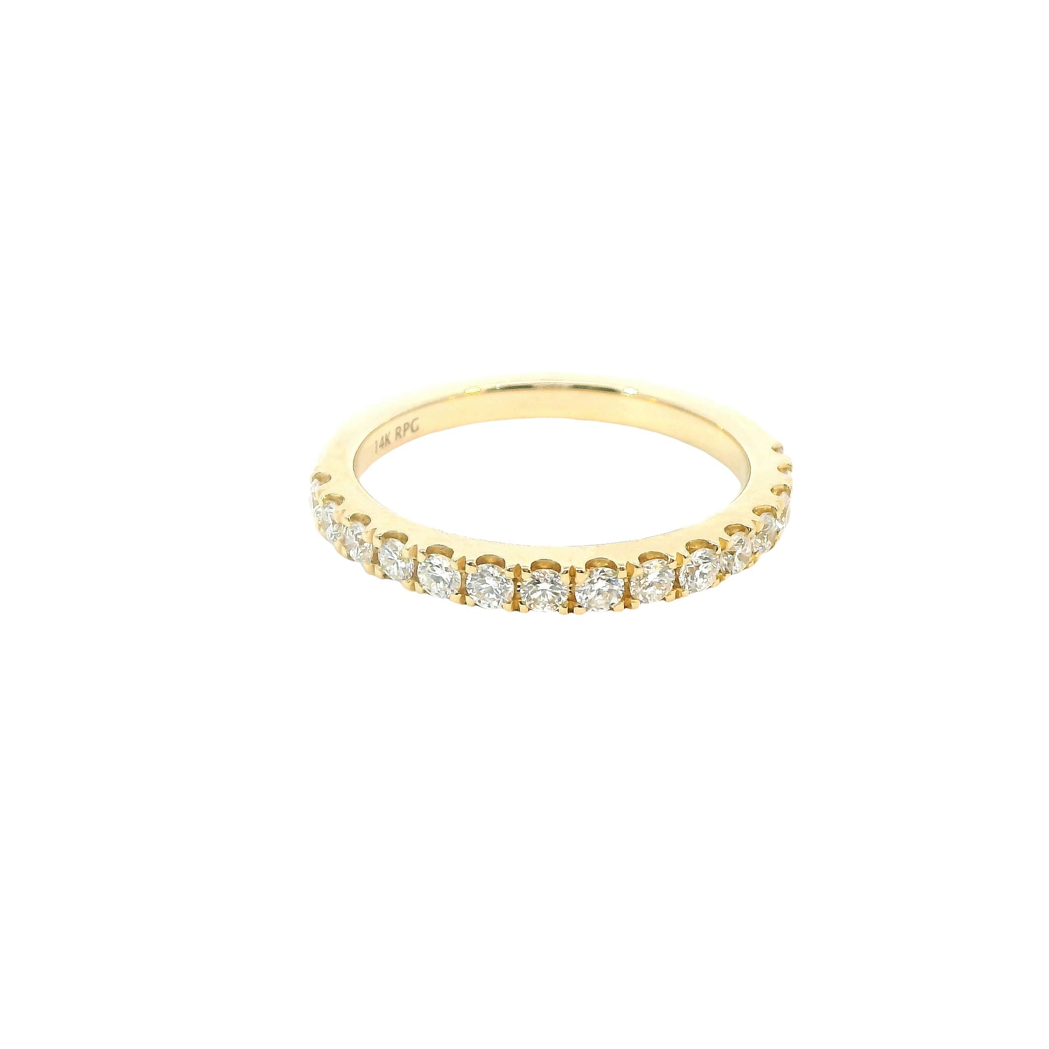 14K Yellow Gold 1/2CT. Diamond Wedding Band
