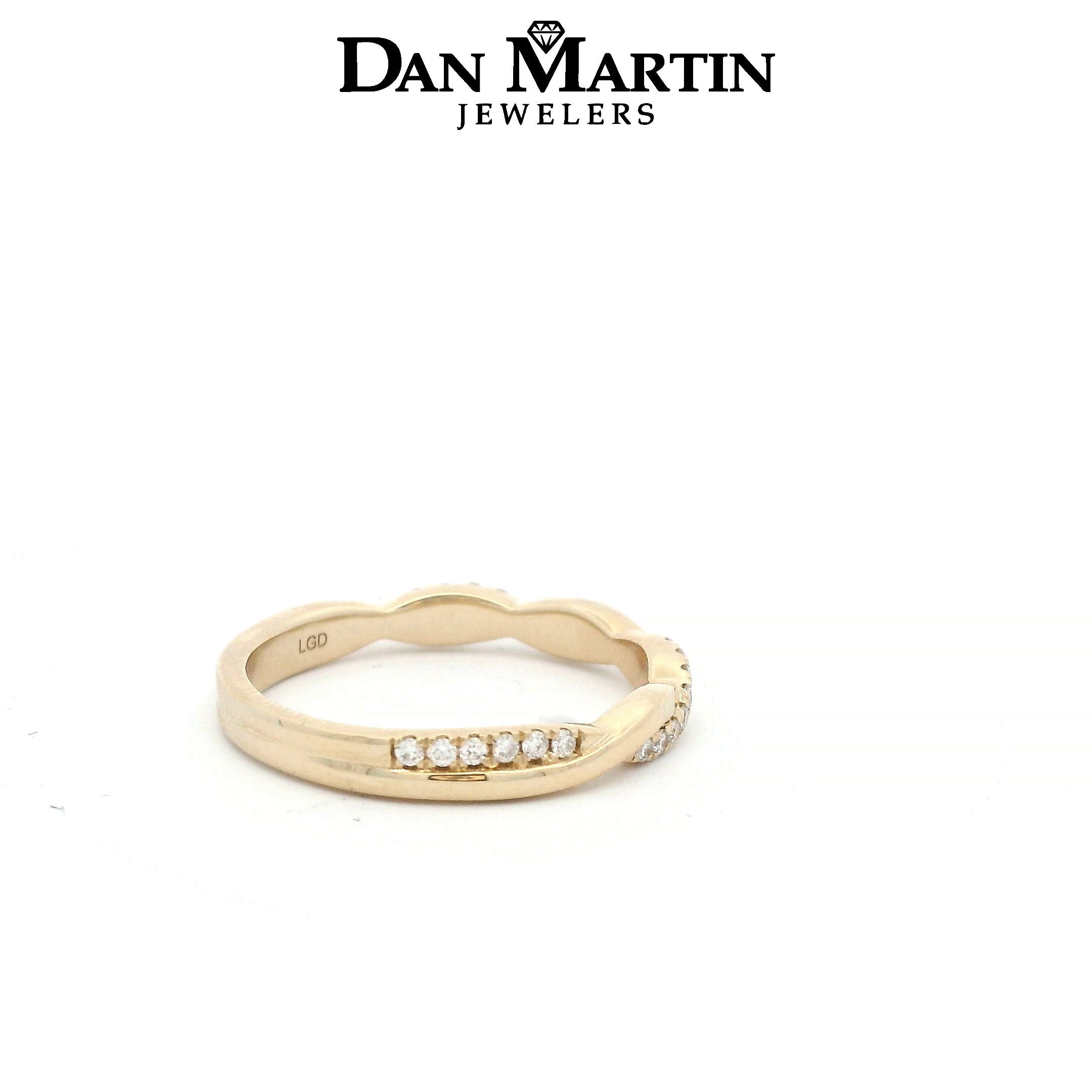 14K Yellow Gold .20CT. Lab Grown Diamond Band