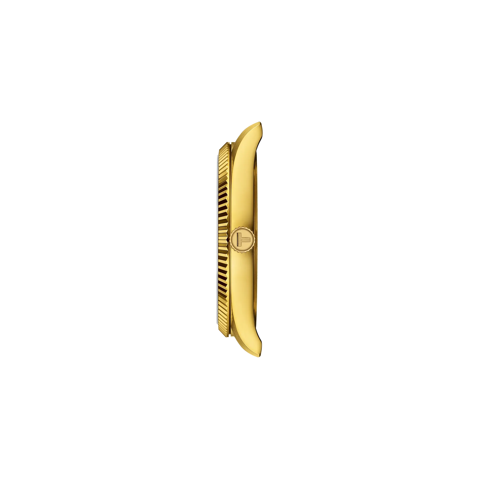 Tissot Ballade 40mm Yellow Gold Swiss Quartz Gold Dial Black Face Watch