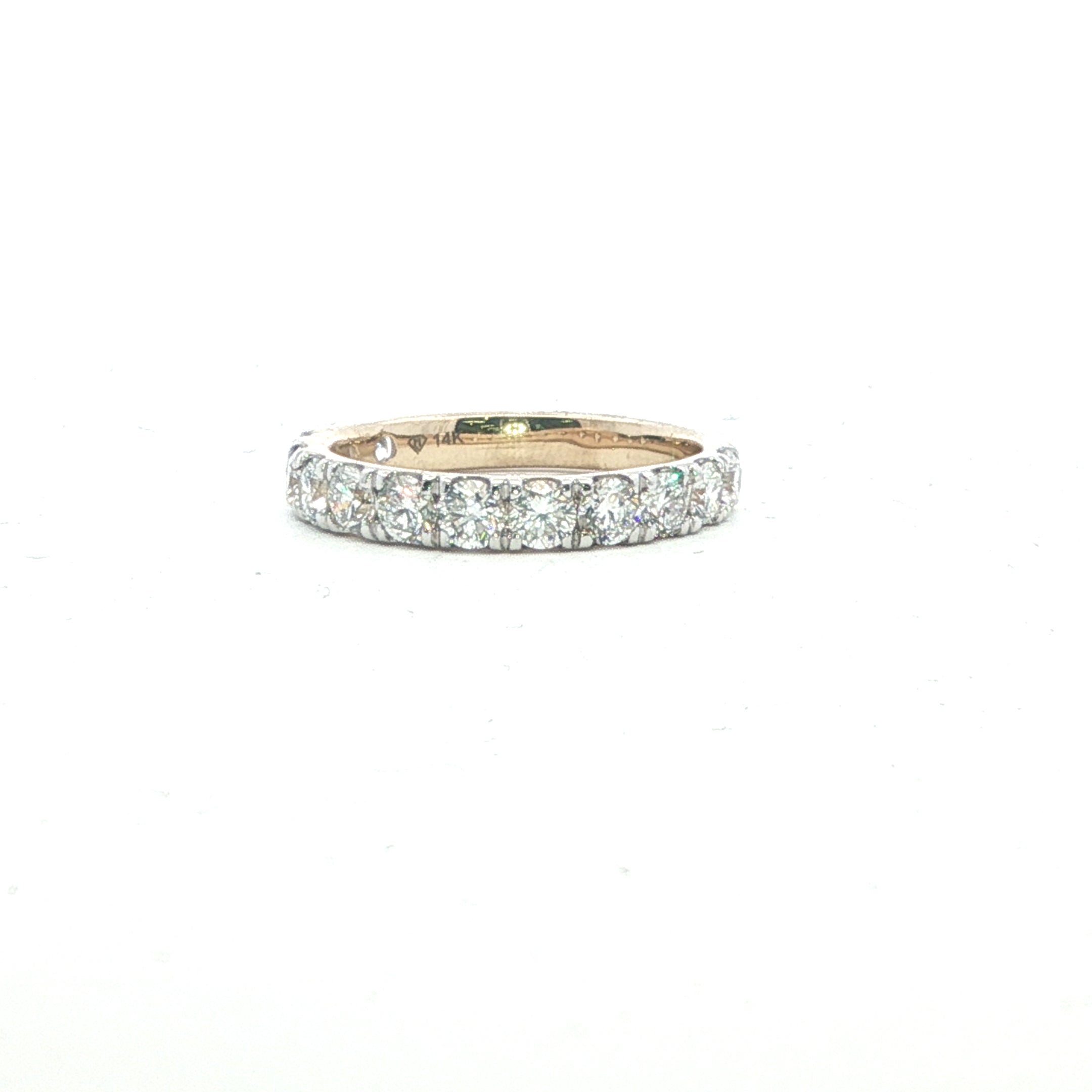 Diamond ring on a white background