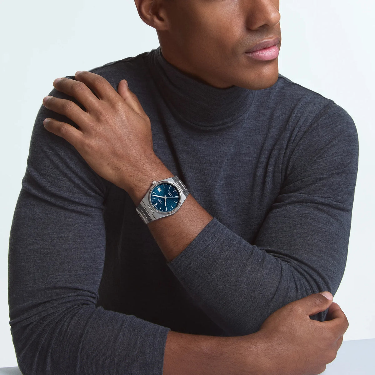 Tissot PRX Titanium 38mm Swiss Automatic Blue Dial Watch