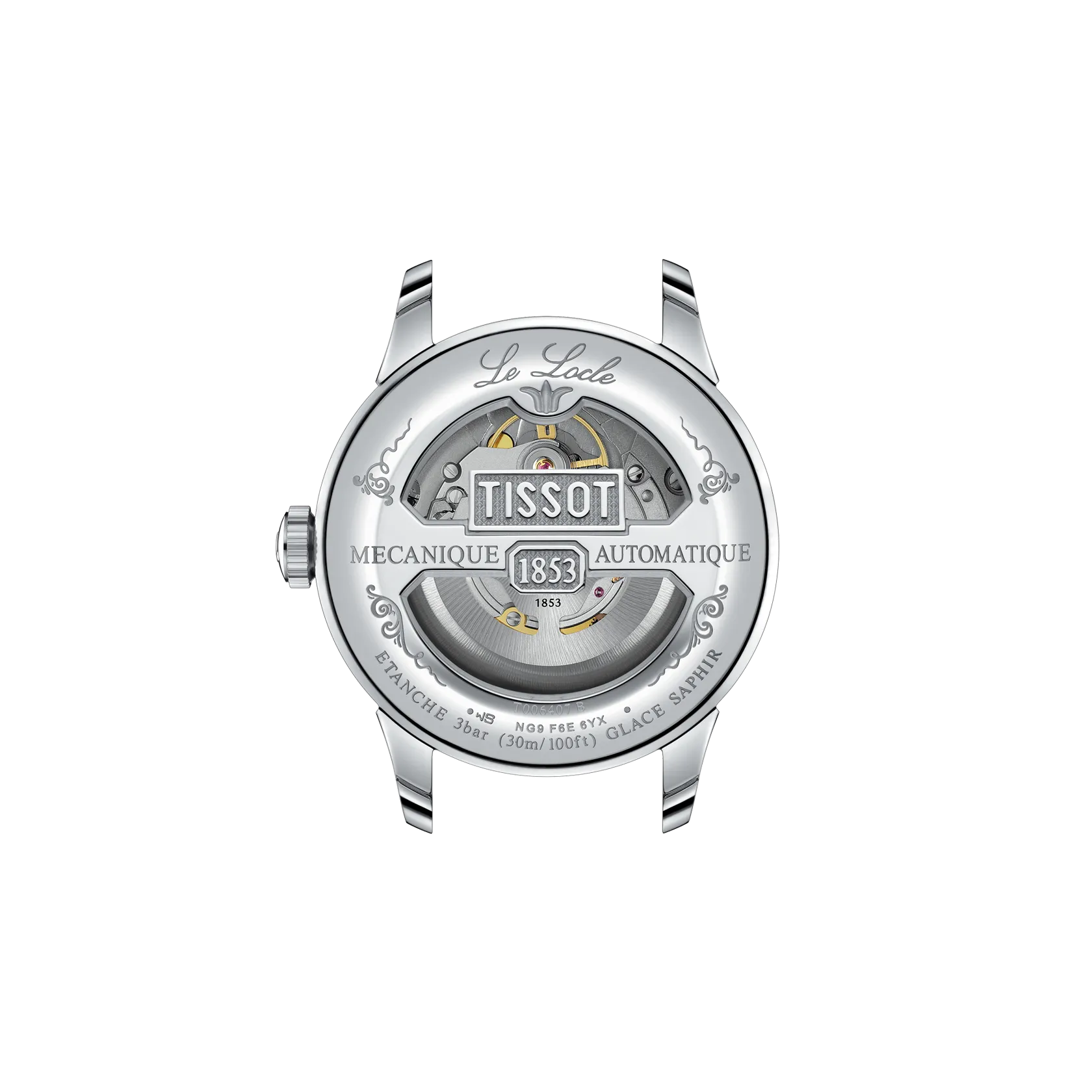 Tissot Le Locle 39.3mm Men's Classic Stainless Steel Swiss Automatic Black Dial Watch