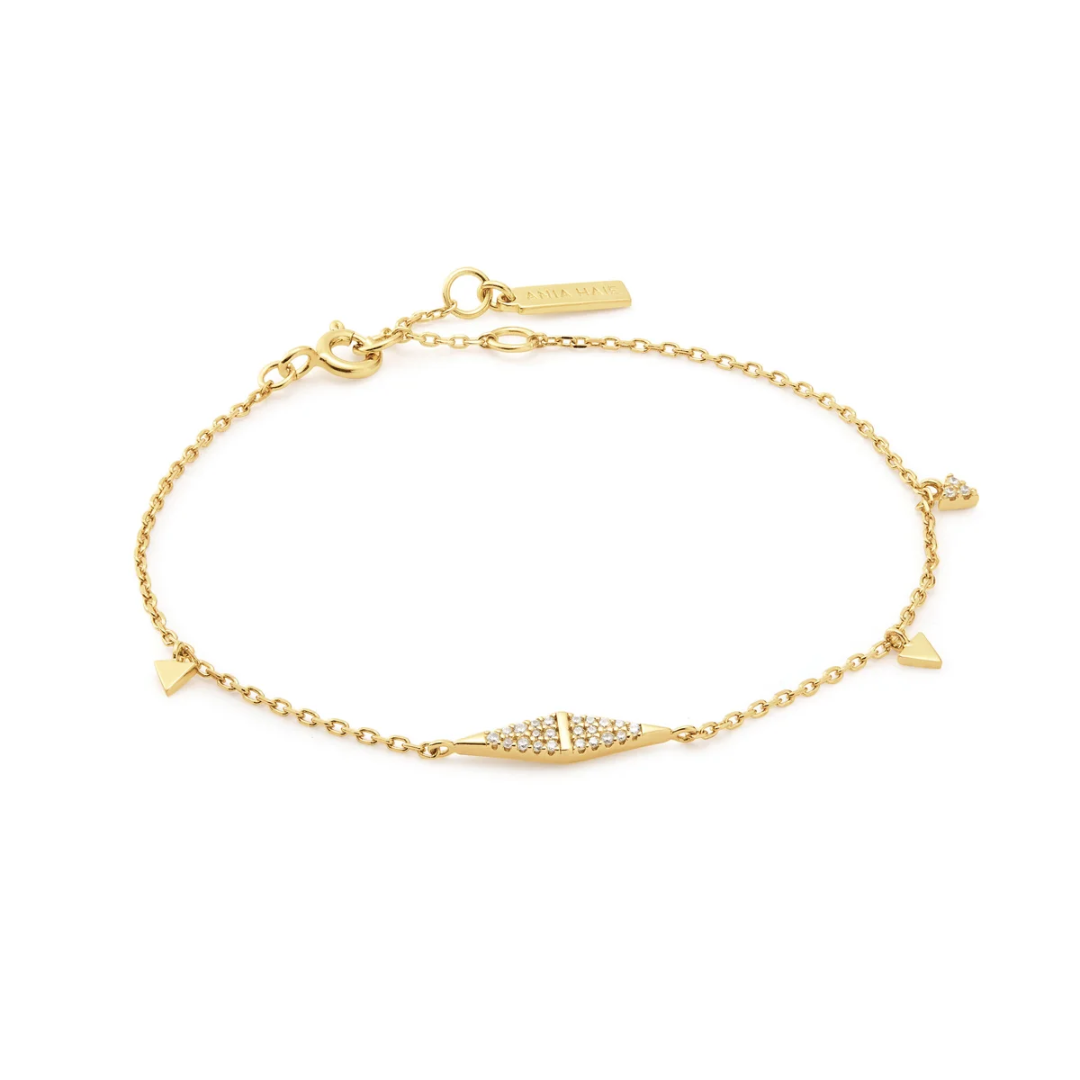 Ania Haie Gold-Plated Punk Geometric Chain Bracelet