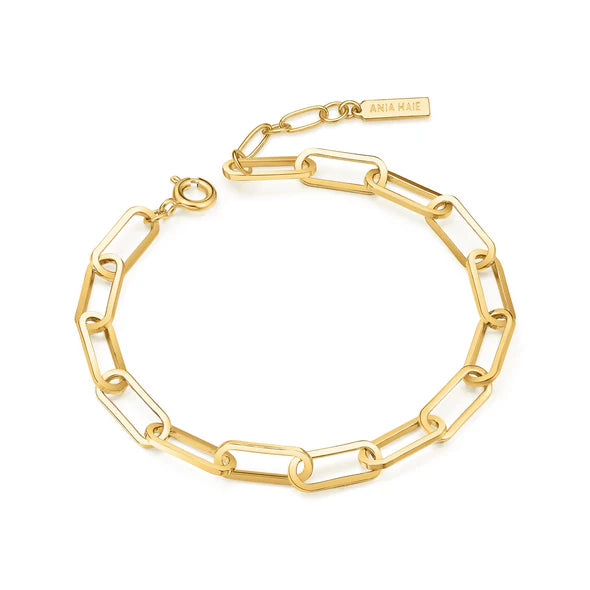 Top View Ania Haie Gold Bold Chunky Chain Bracelet