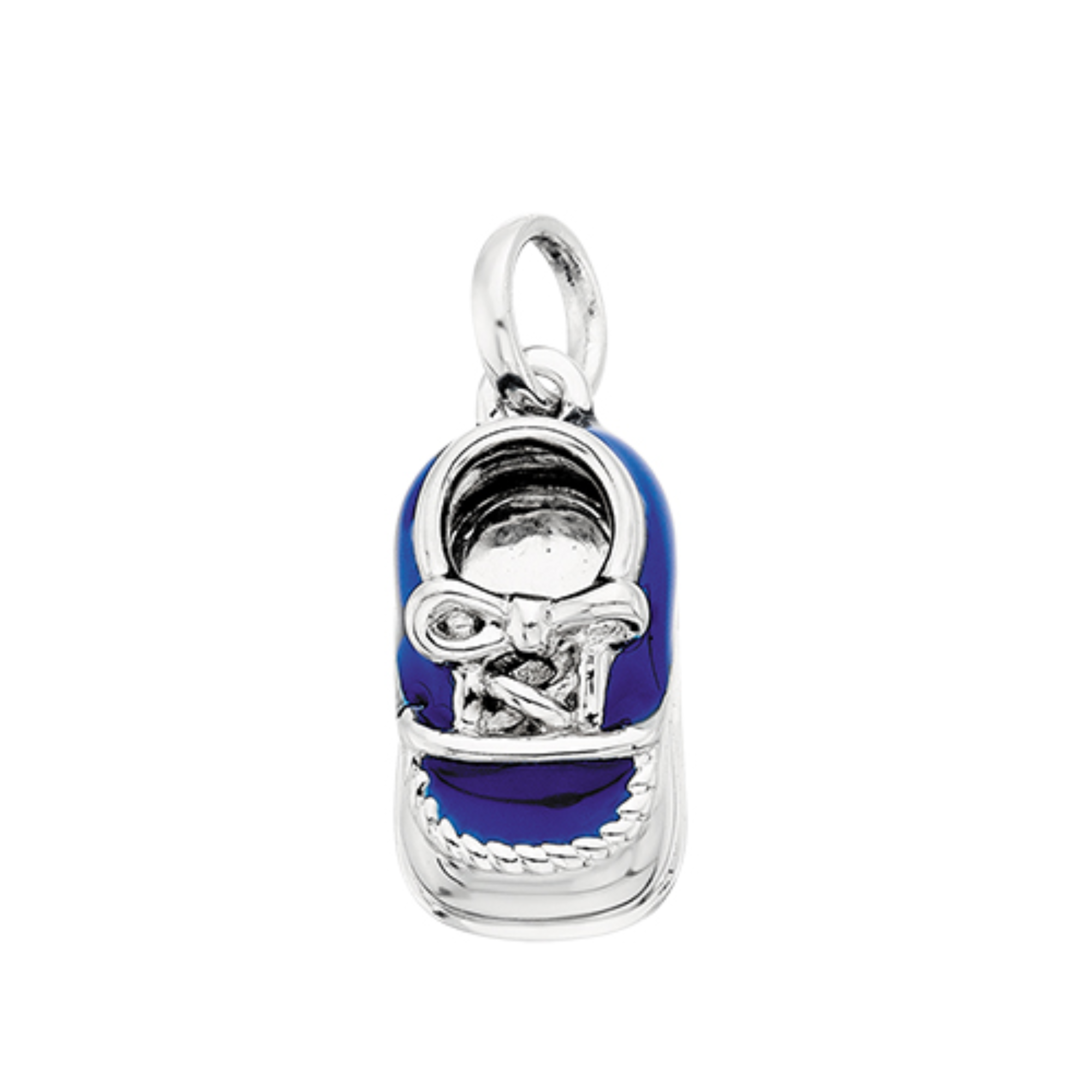 Sterling Silver Blue Baby Shoe Charm