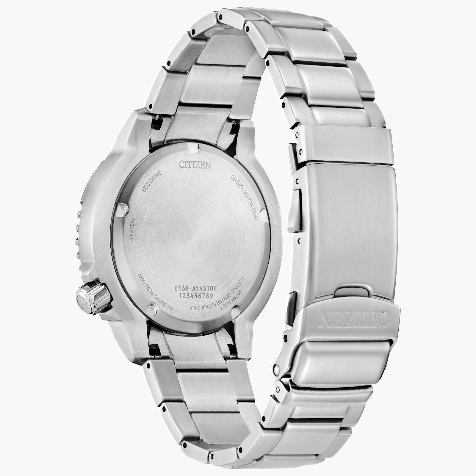 backview of watch on white background