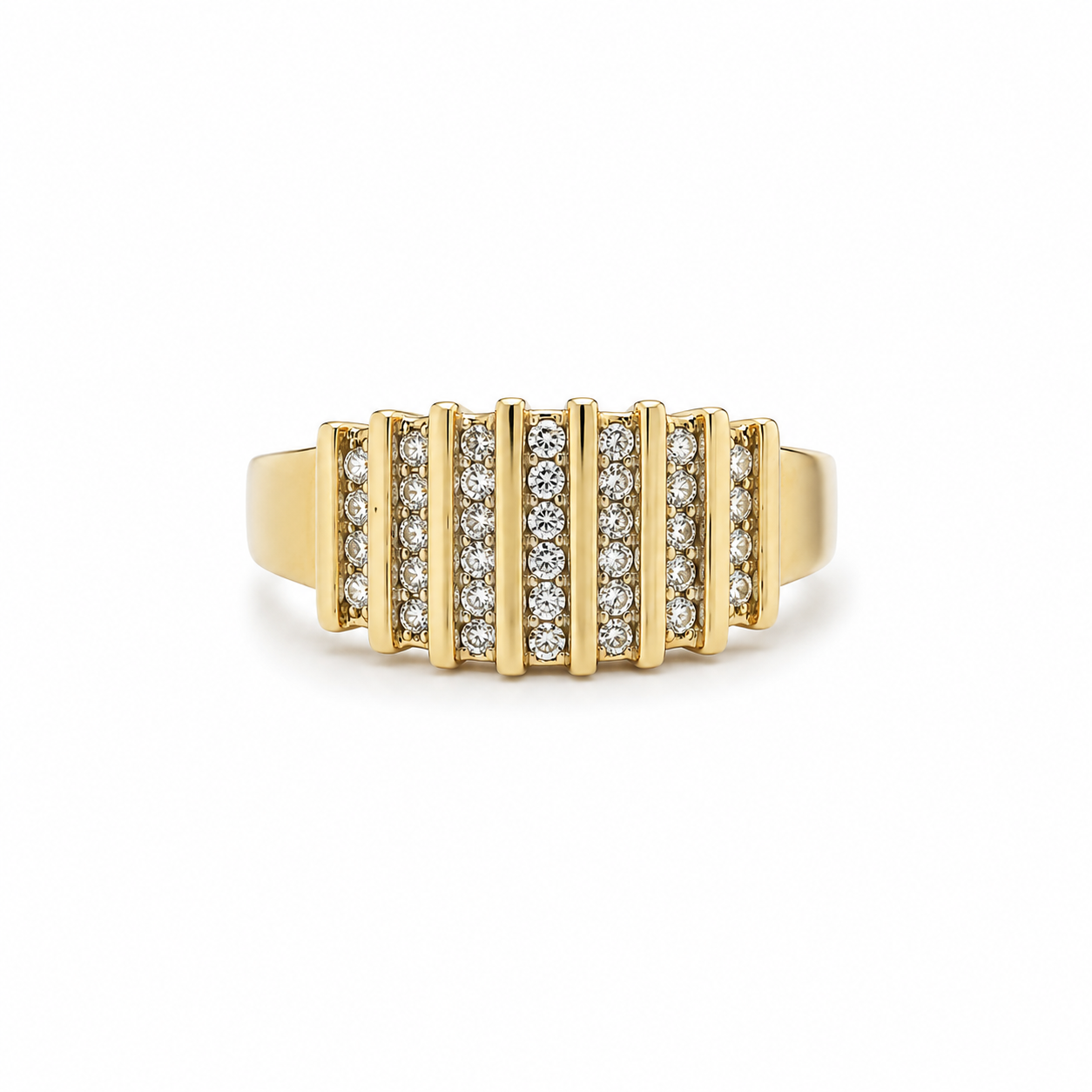 Estate Collection: 10K Yellow Gold 0.23CTW Diamond Fashion Ring